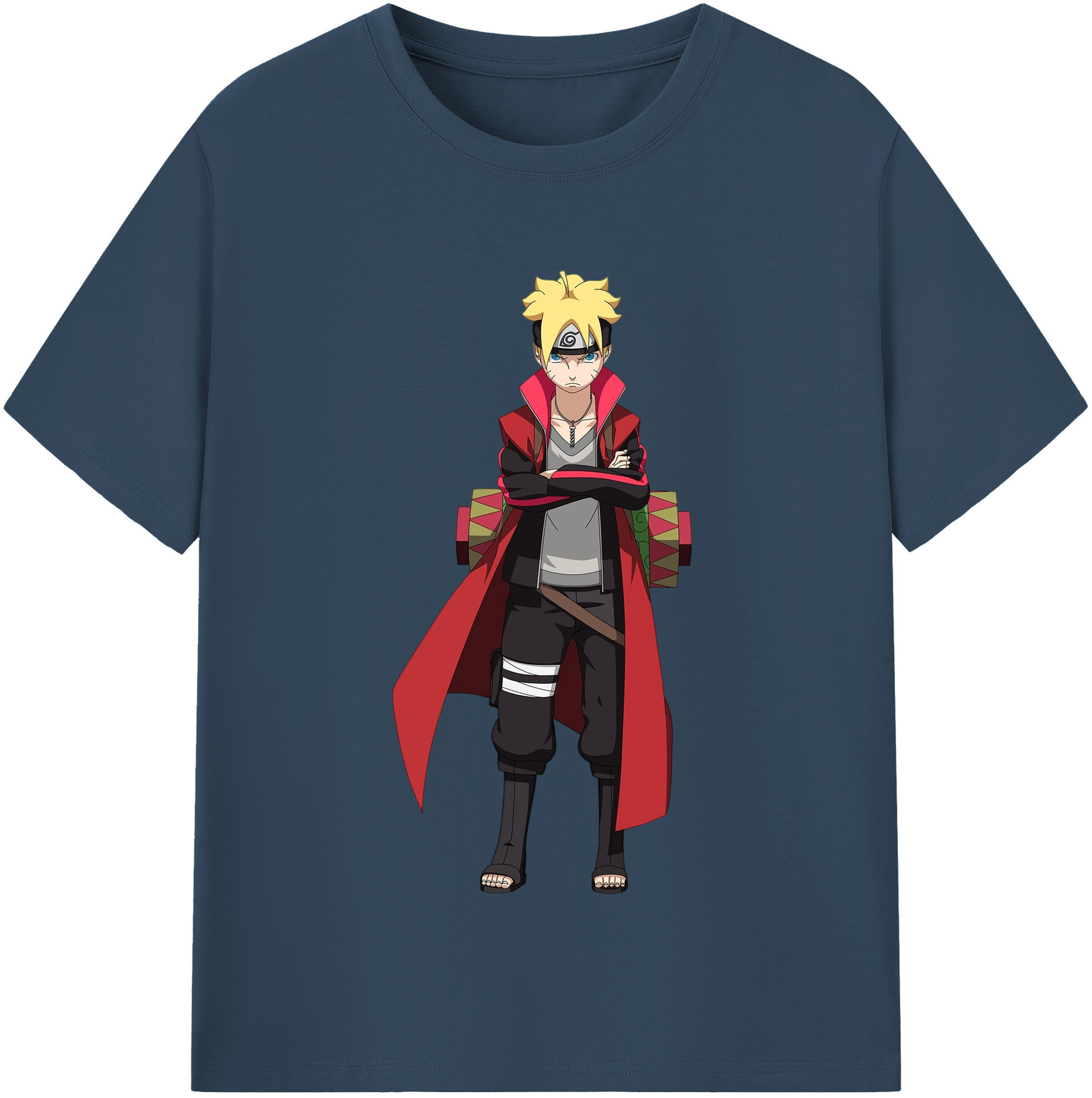 （画像用） NARUTO -ナルト- うずまき ボルト Uzumaki Boruto 綿100％半袖Tシャツ（フロントプリント）