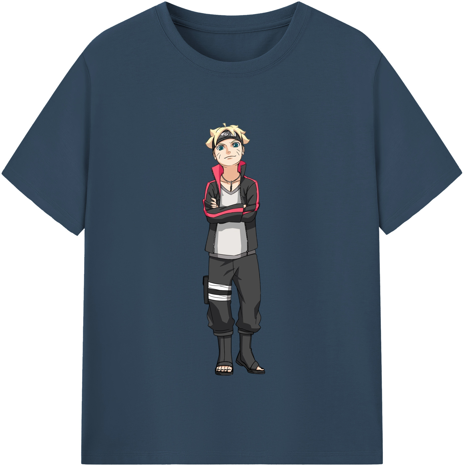 （画像用） NARUTO -ナルト- うずまき ボルト Uzumaki Boruto 綿100％半袖Tシャツ（フロントプリント）