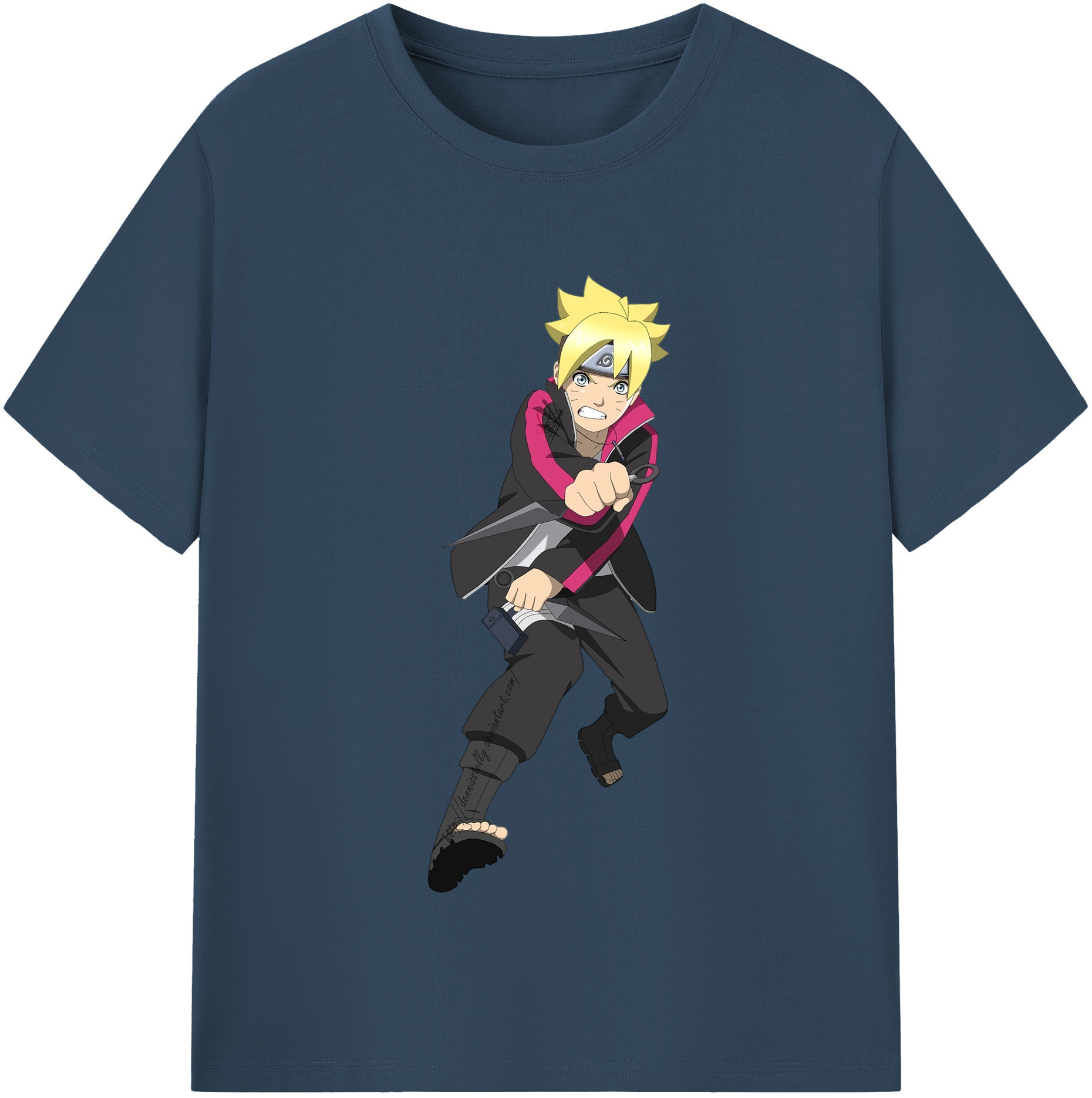 （画像用） NARUTO -ナルト- うずまき ボルト Uzumaki Boruto 綿100％半袖Tシャツ（フロントプリント）