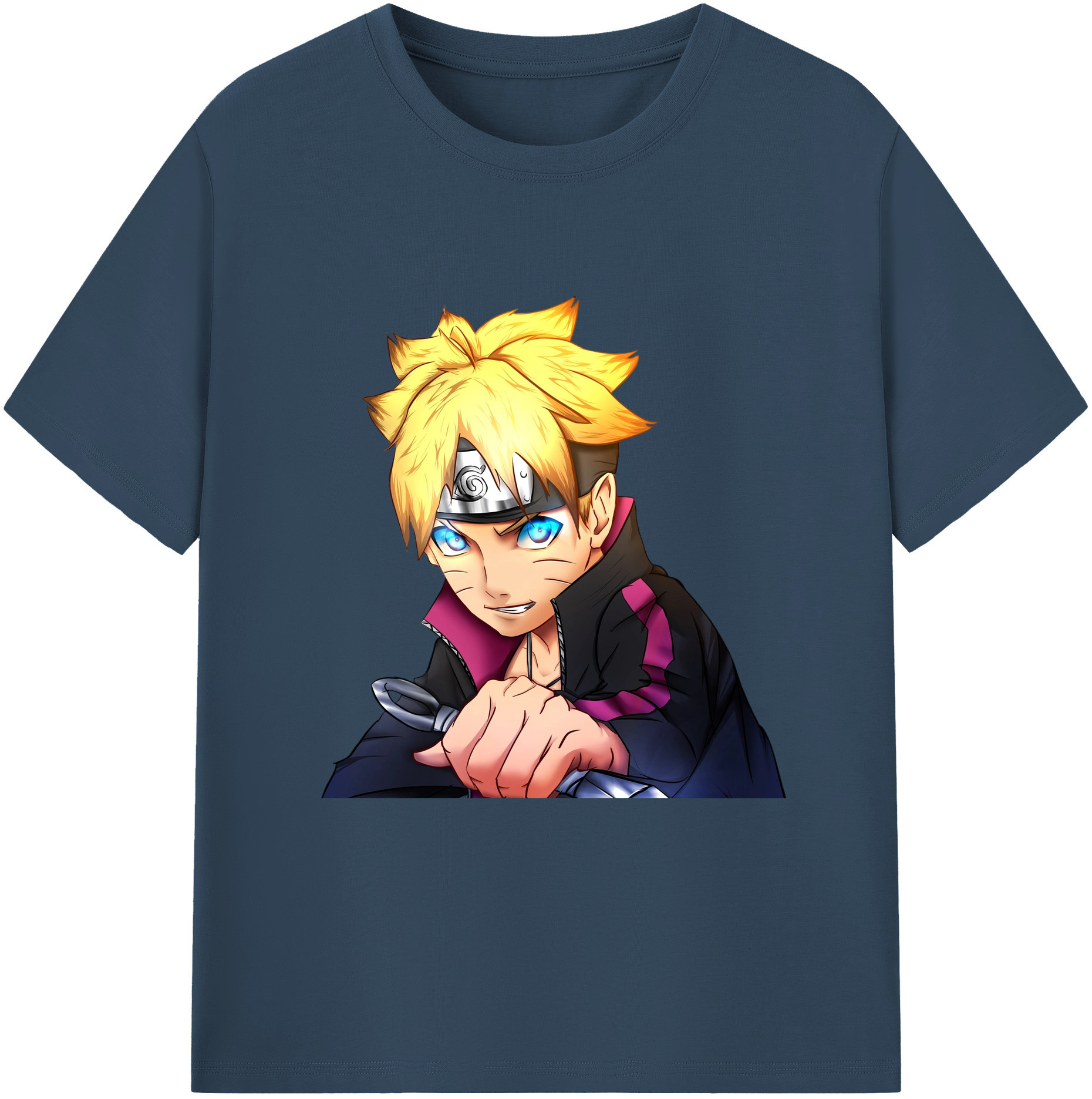 （画像用） NARUTO -ナルト- うずまき ボルト Uzumaki Boruto 綿100％半袖Tシャツ（フロントプリント）