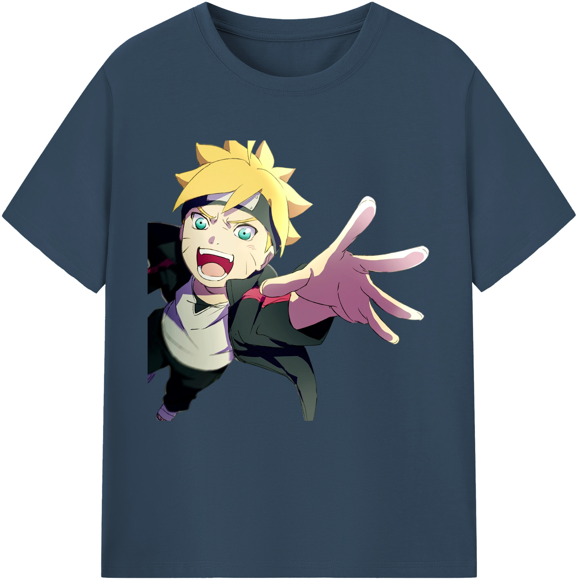 （画像用） NARUTO -ナルト- うずまき ボルト Uzumaki Boruto 綿100％半袖Tシャツ（フロントプリント）
