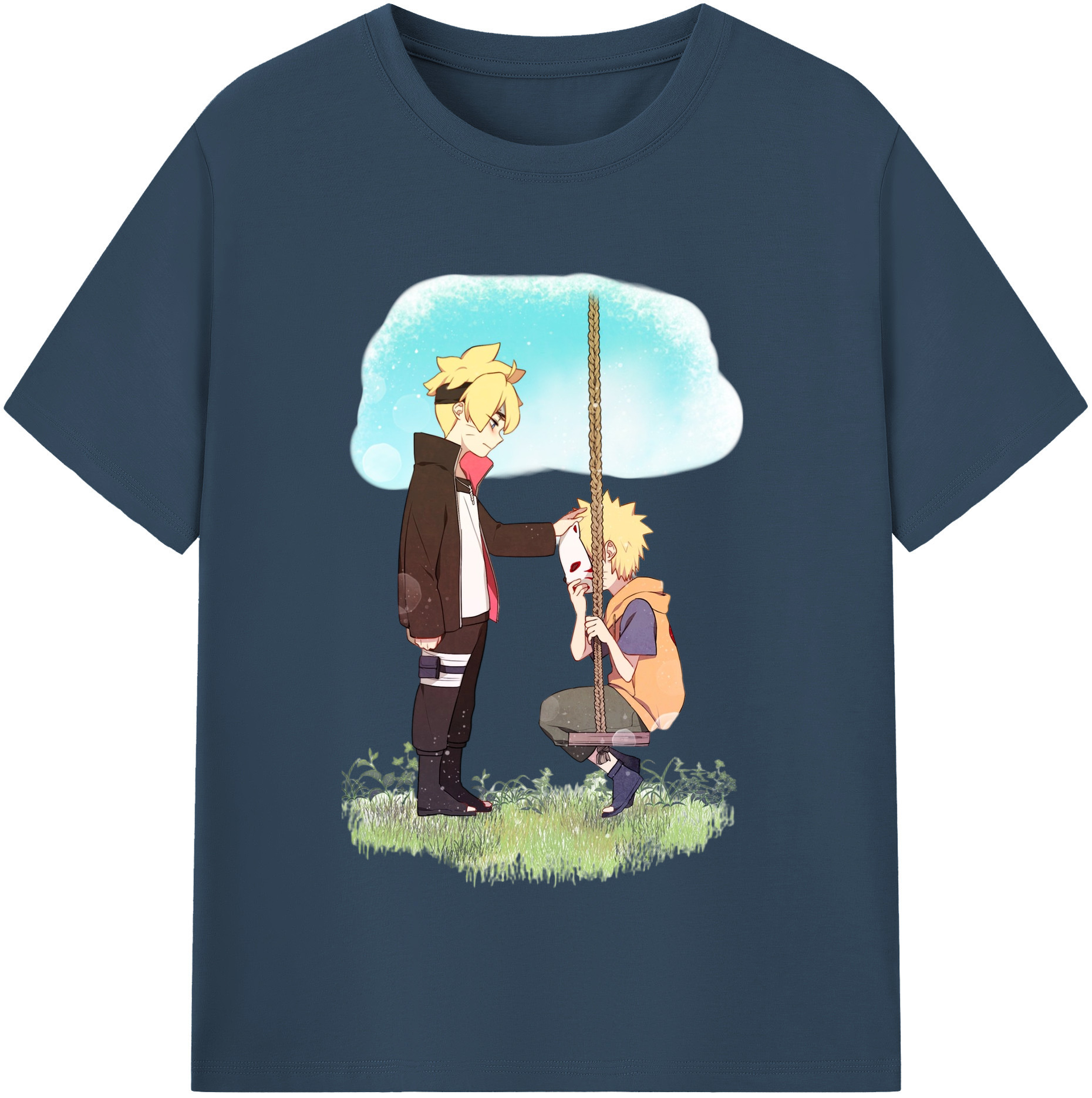 （画像用） NARUTO -ナルト- うずまき ボルト Uzumaki Boruto 綿100％半袖Tシャツ（フロントプリント）