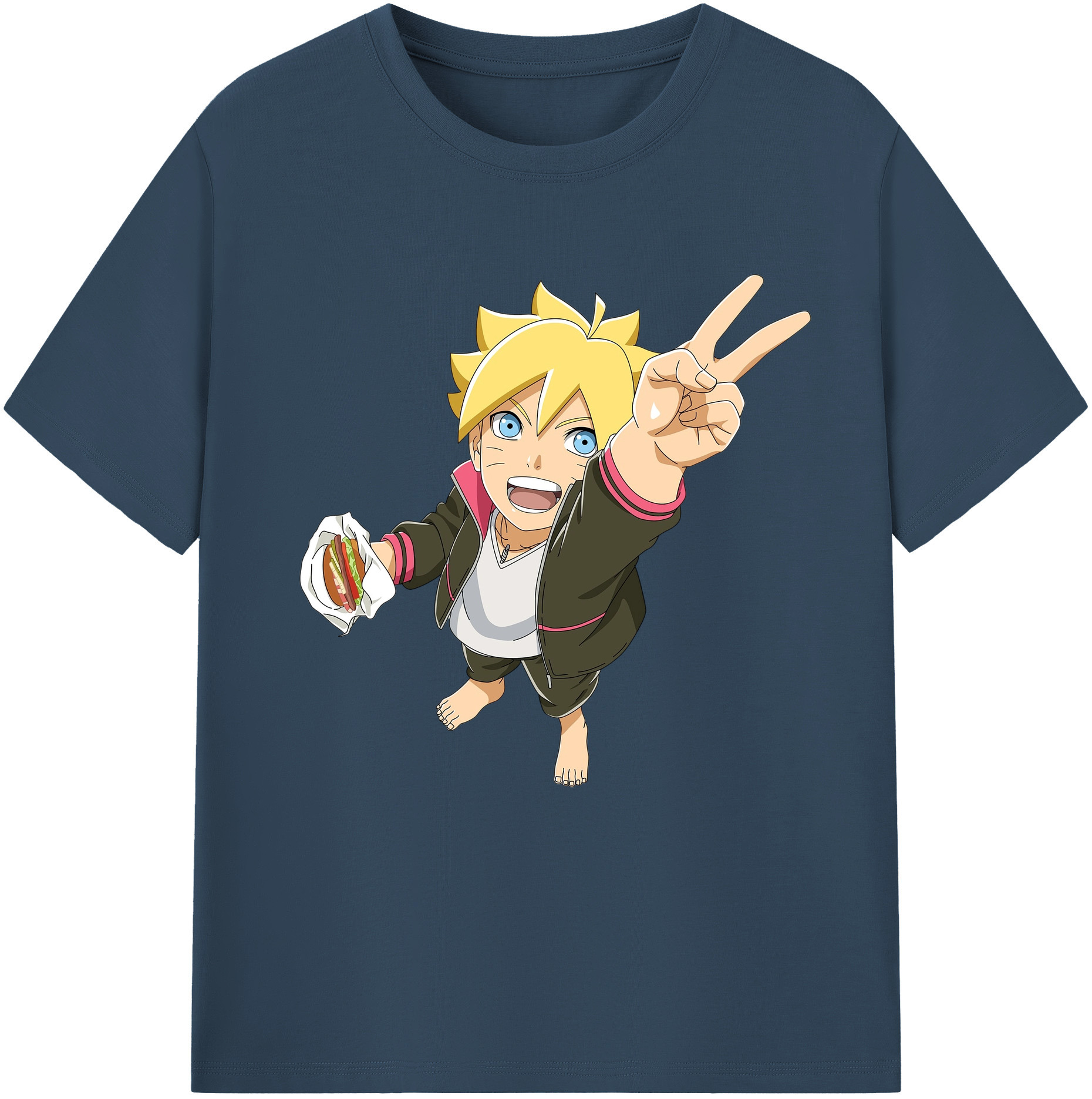 （画像用） NARUTO -ナルト- うずまき ボルト Uzumaki Boruto 綿100％半袖Tシャツ（フロントプリント）