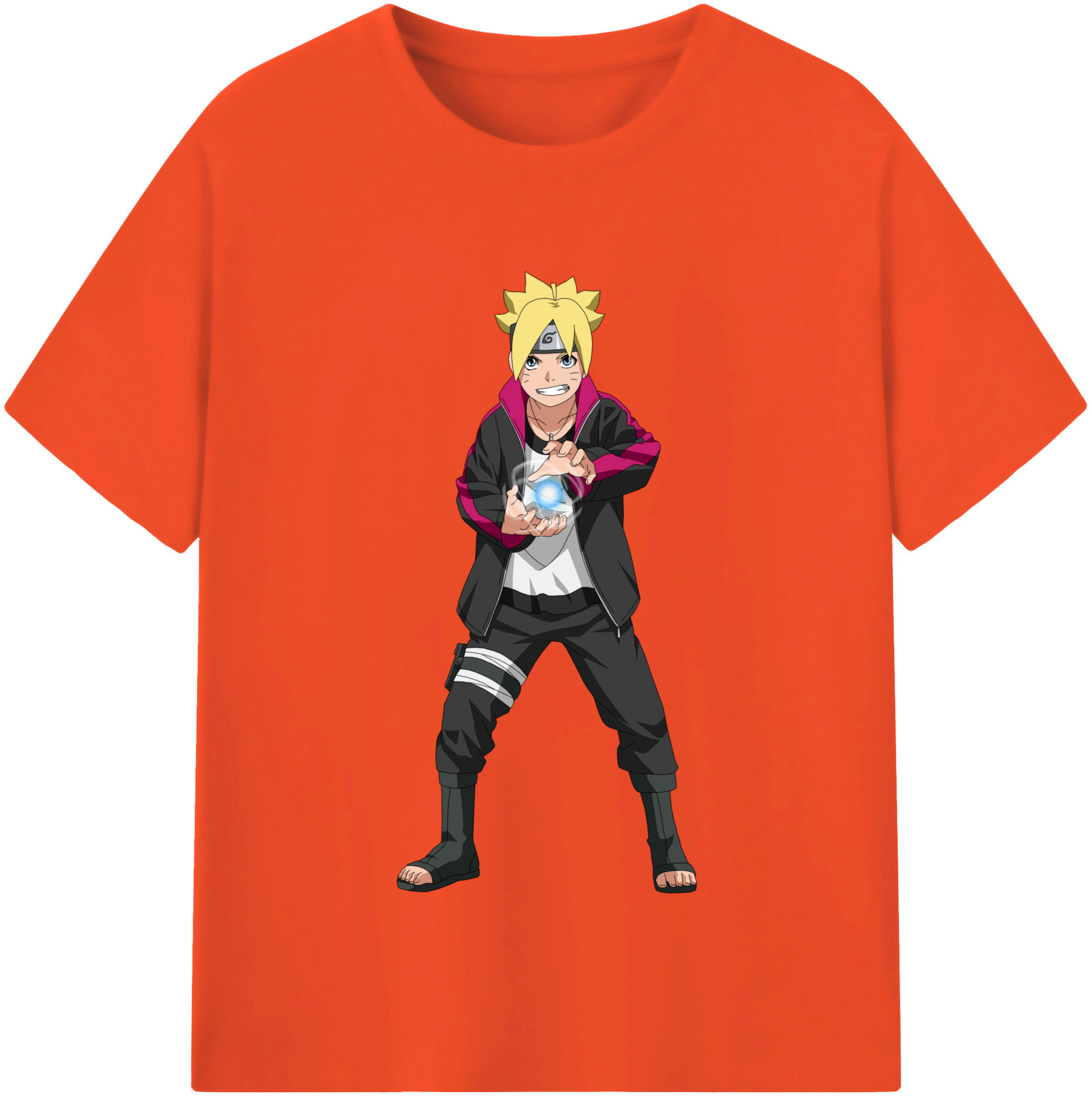 （画像用） NARUTO -ナルト- うずまき ボルト Uzumaki Boruto 綿100％半袖Tシャツ（フロントプリント）
