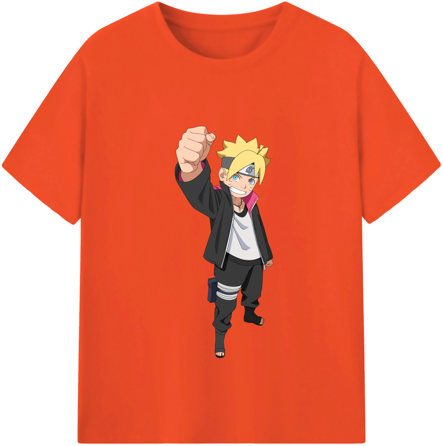 （画像用） NARUTO -ナルト- うずまき ボルト Uzumaki Boruto 綿100％半袖Tシャツ（フロントプリント）