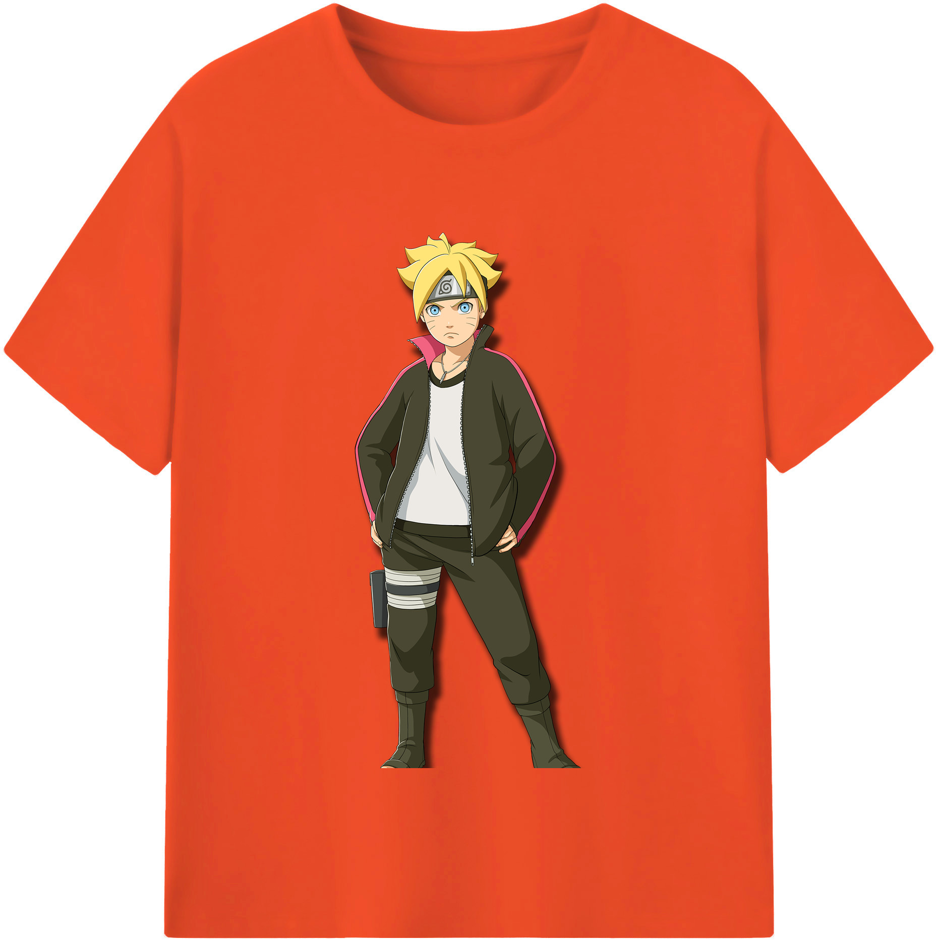 （画像用） NARUTO -ナルト- うずまき ボルト Uzumaki Boruto 綿100％半袖Tシャツ（フロントプリント）