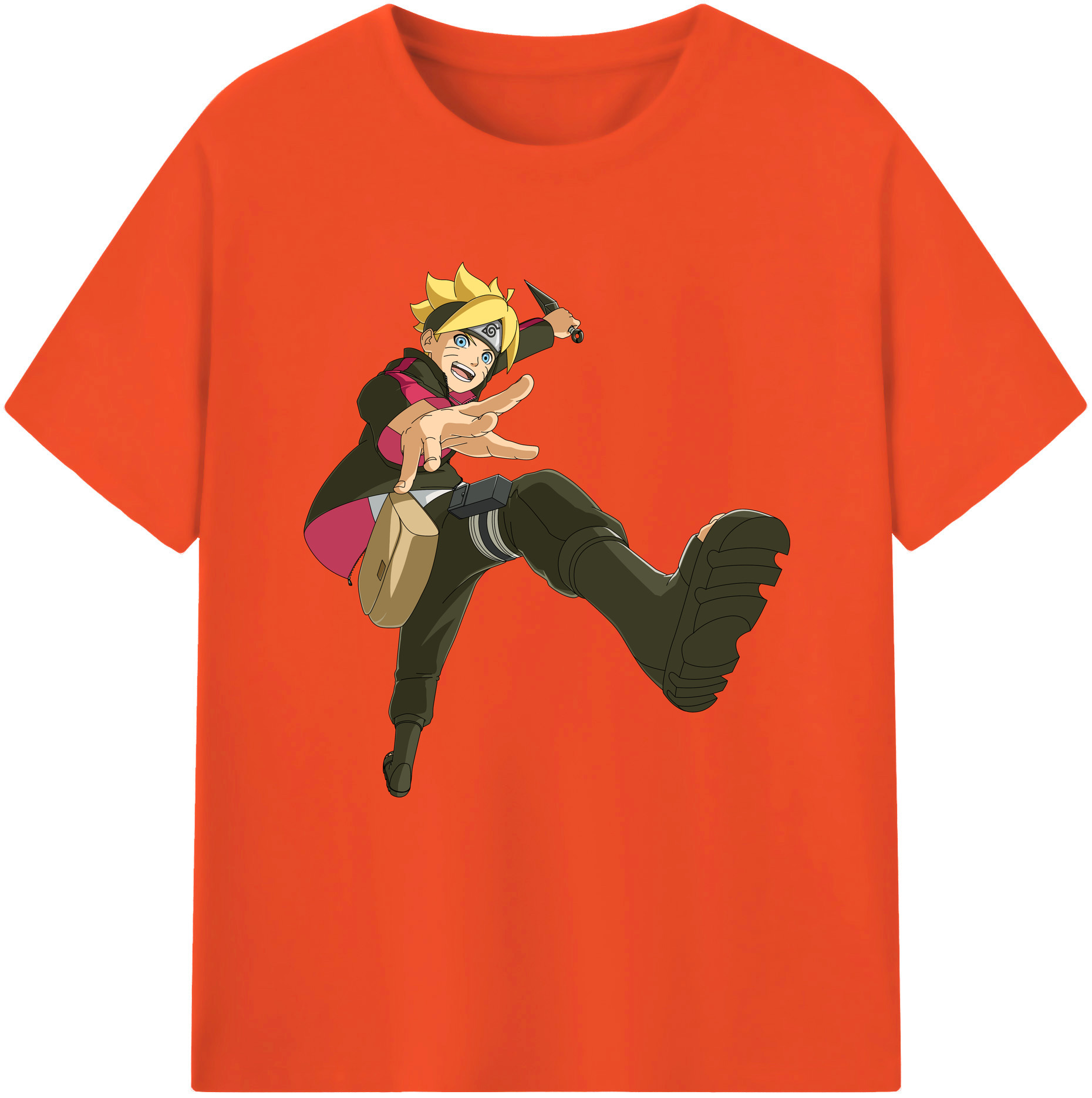 （画像用） NARUTO -ナルト- うずまき ボルト Uzumaki Boruto 綿100％半袖Tシャツ（フロントプリント）