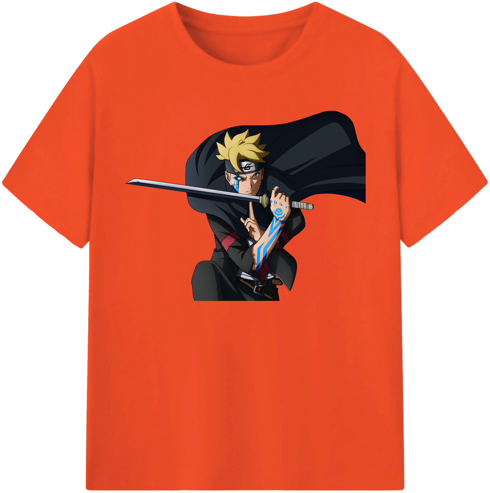 （画像用） NARUTO -ナルト- うずまき ボルト Uzumaki Boruto 綿100％半袖Tシャツ（フロントプリント）