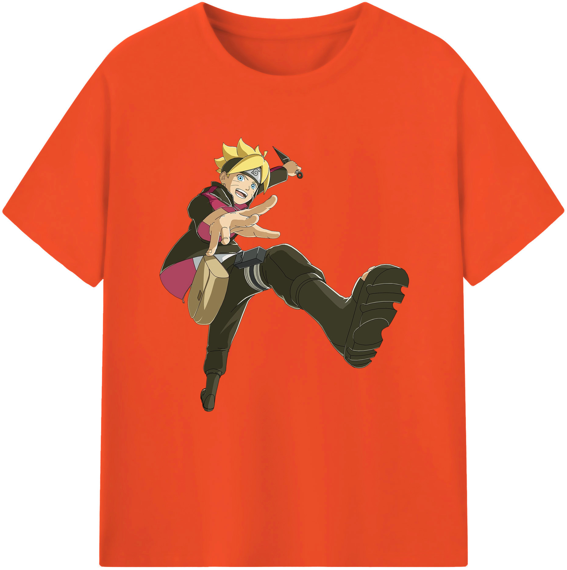（画像用） NARUTO -ナルト- うずまき ボルト Uzumaki Boruto 綿100％半袖Tシャツ（フロントプリント）