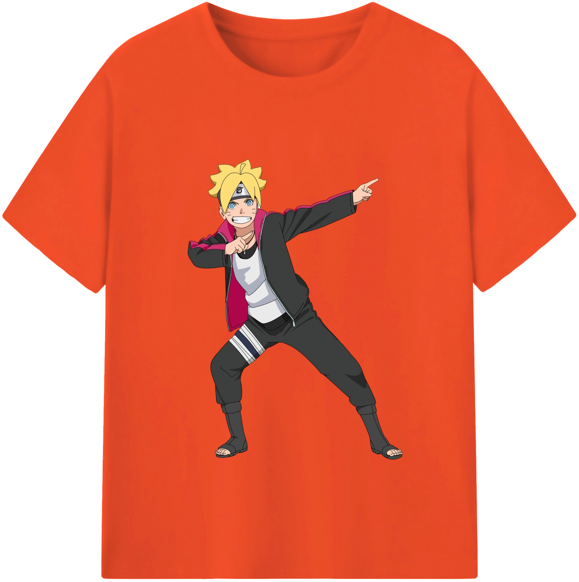 （画像用） NARUTO -ナルト- うずまき ボルト Uzumaki Boruto 綿100％半袖Tシャツ（フロントプリント）