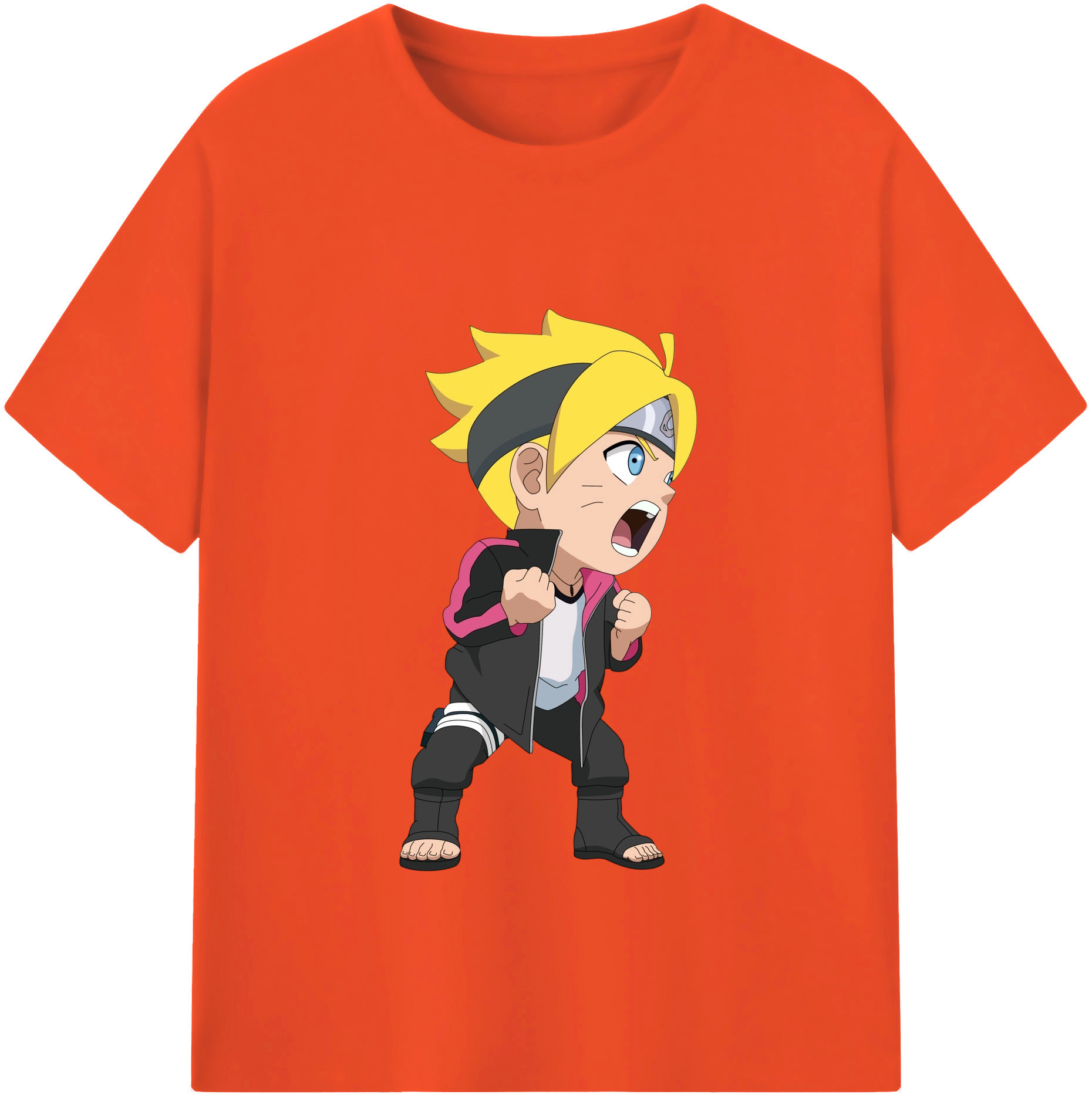 （画像用） NARUTO -ナルト- うずまき ボルト Uzumaki Boruto 綿100％半袖Tシャツ（フロントプリント）