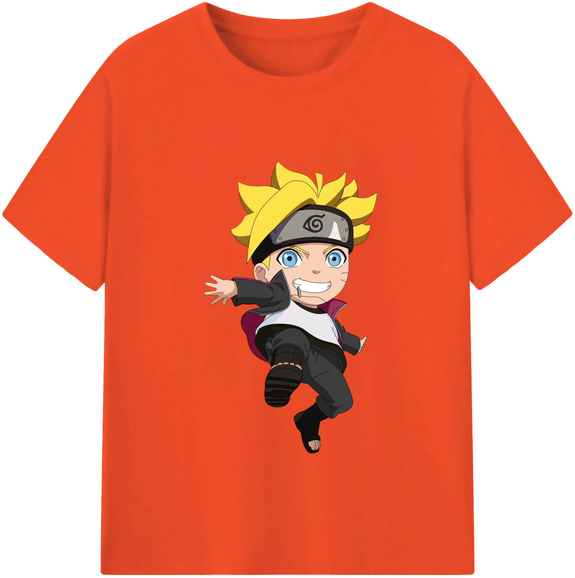 （画像用） NARUTO -ナルト- うずまき ボルト Uzumaki Boruto 綿100％半袖Tシャツ（フロントプリント）