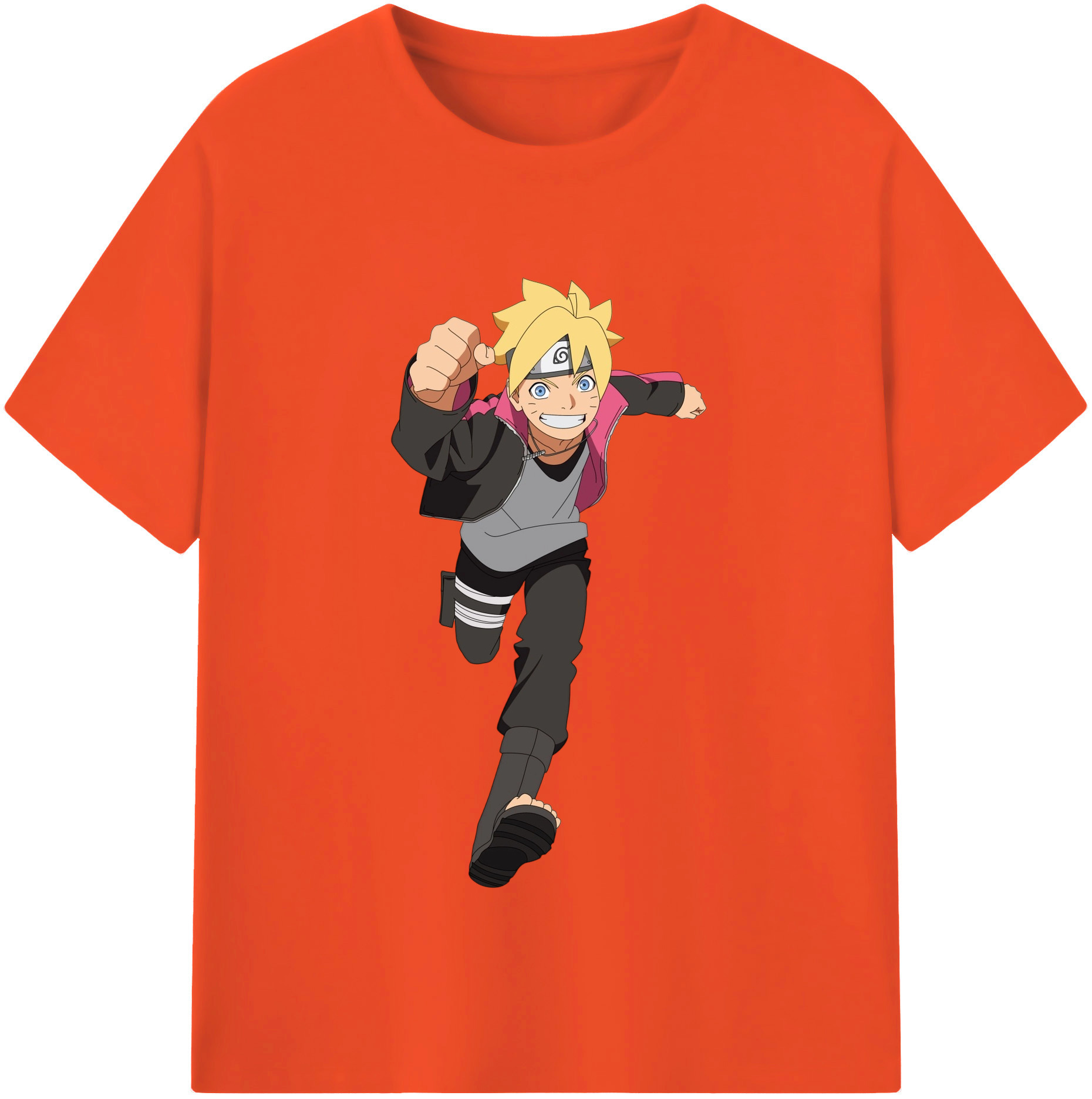 （画像用） NARUTO -ナルト- うずまき ボルト Uzumaki Boruto 綿100％半袖Tシャツ（フロントプリント）