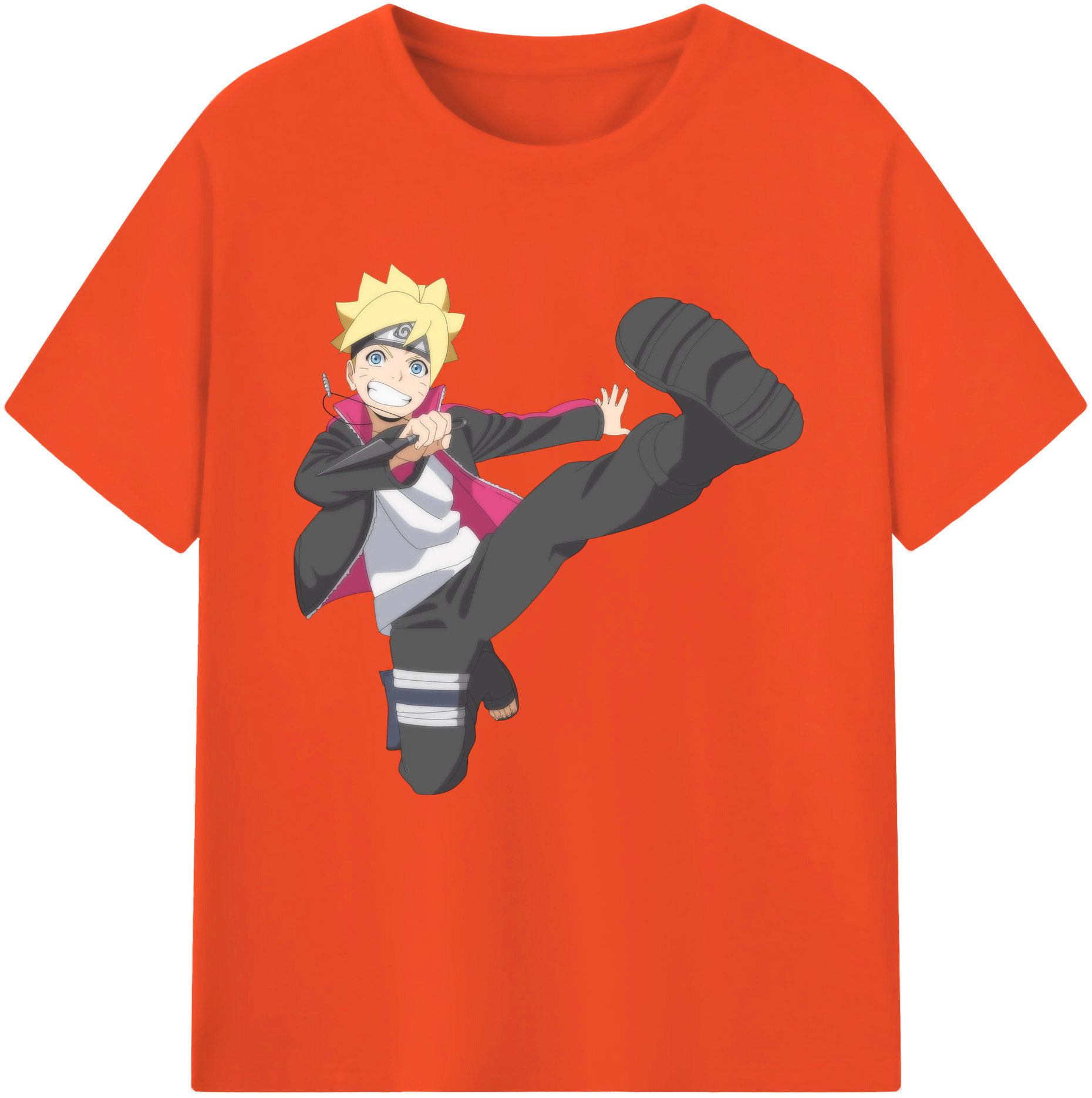 （画像用） NARUTO -ナルト- うずまき ボルト Uzumaki Boruto 綿100％半袖Tシャツ（フロントプリント）
