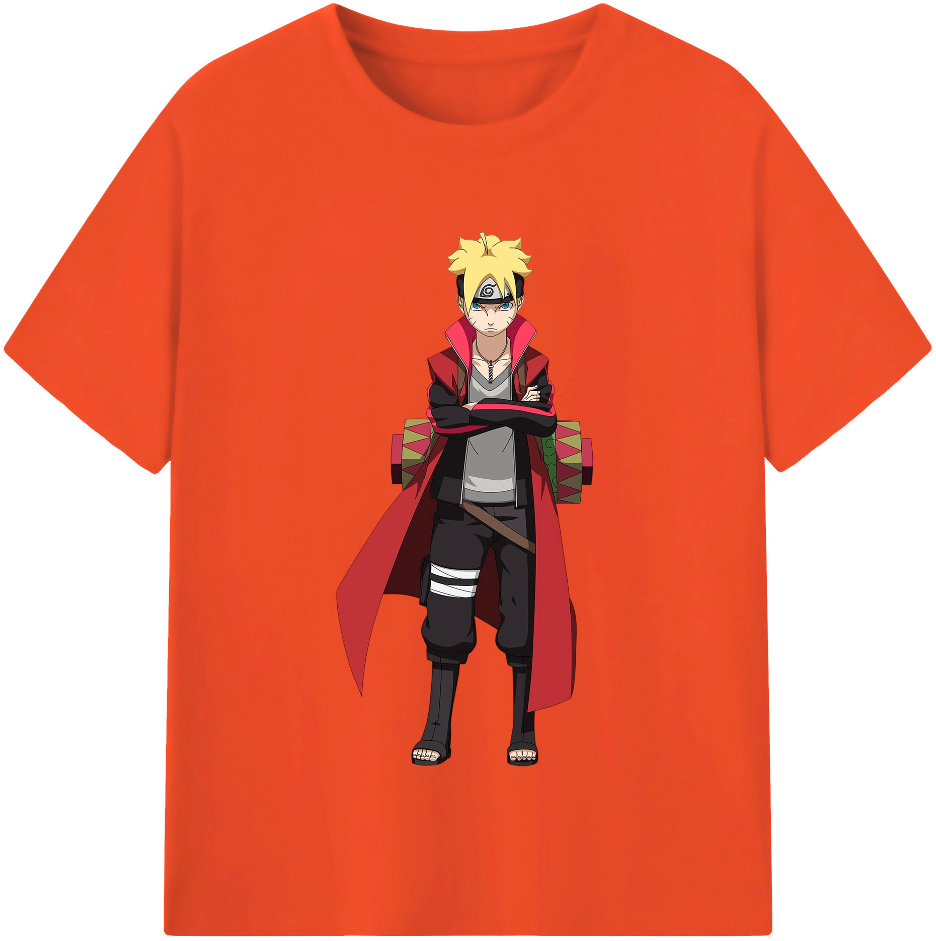 （画像用） NARUTO -ナルト- うずまき ボルト Uzumaki Boruto 綿100％半袖Tシャツ（フロントプリント）