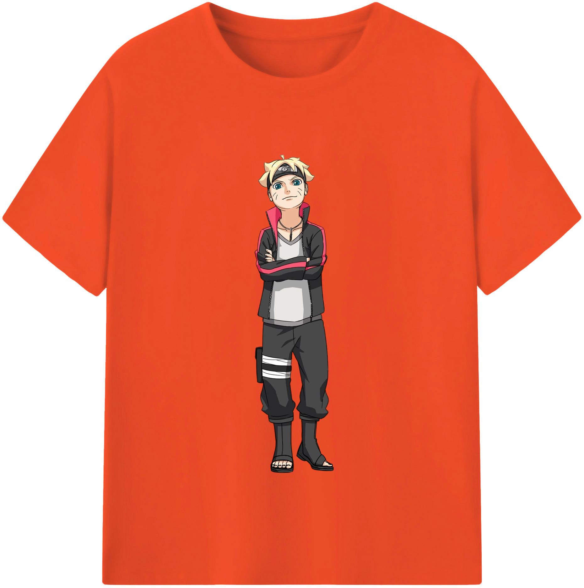 （画像用） NARUTO -ナルト- うずまき ボルト Uzumaki Boruto 綿100％半袖Tシャツ（フロントプリント）