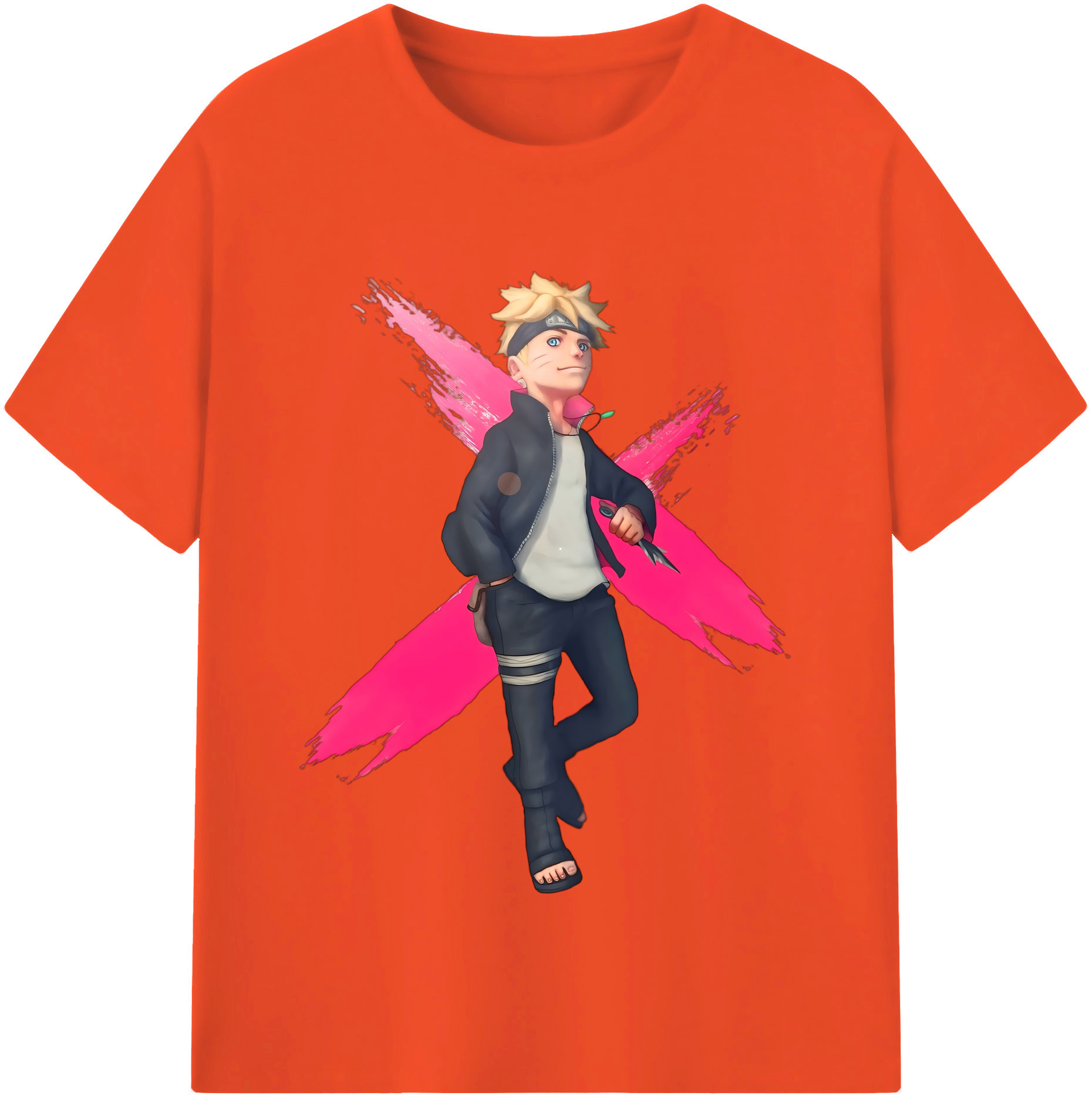 （画像用） NARUTO -ナルト- うずまき ボルト Uzumaki Boruto 綿100％半袖Tシャツ（フロントプリント）