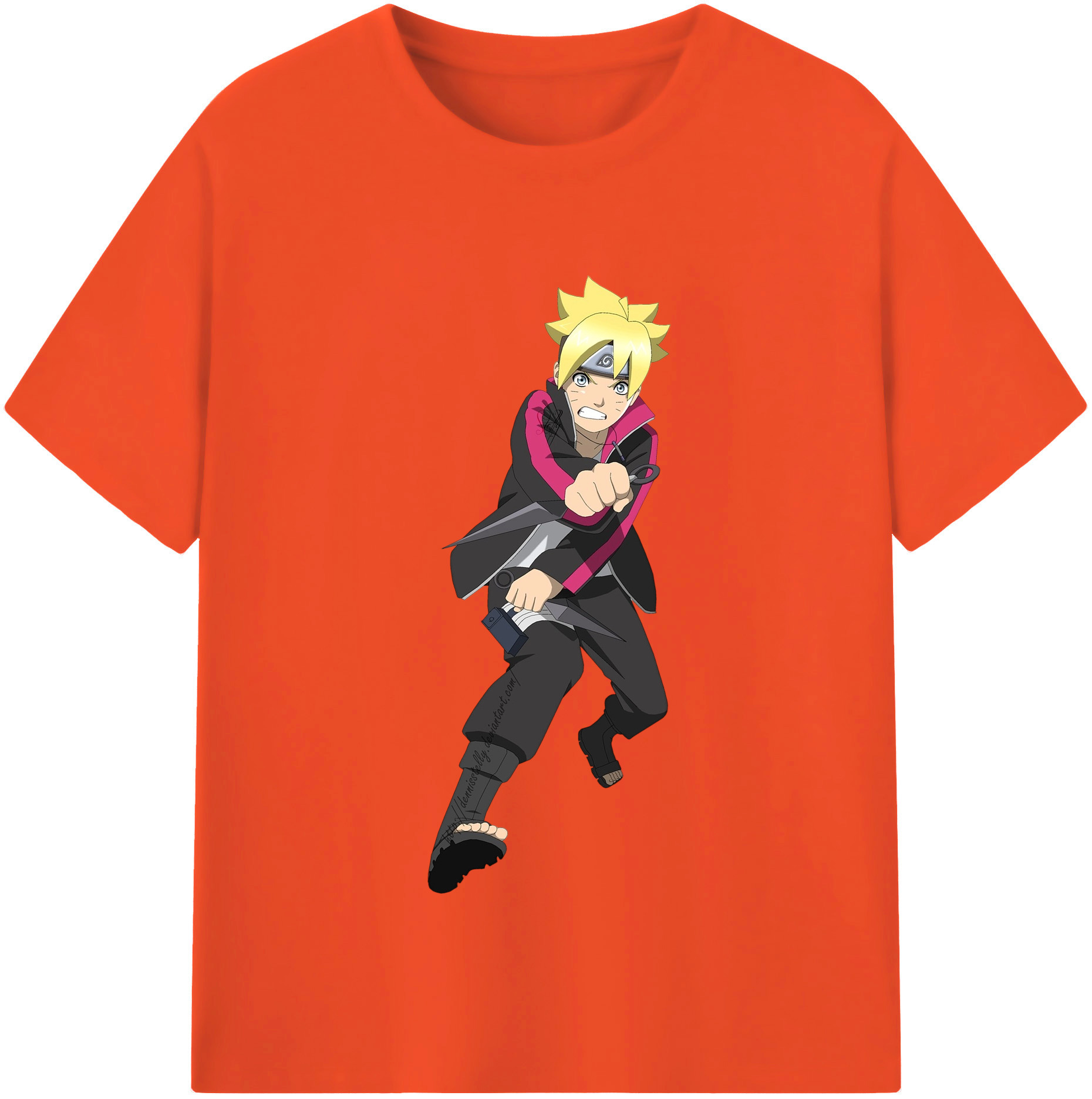 （画像用） NARUTO -ナルト- うずまき ボルト Uzumaki Boruto 綿100％半袖Tシャツ（フロントプリント）
