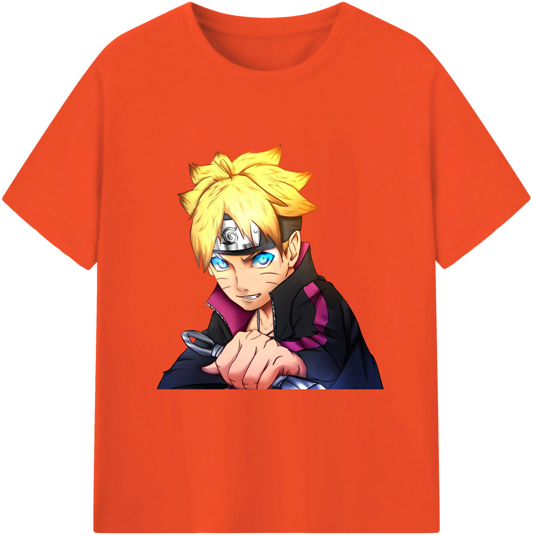 （画像用） NARUTO -ナルト- うずまき ボルト Uzumaki Boruto 綿100％半袖Tシャツ（フロントプリント）