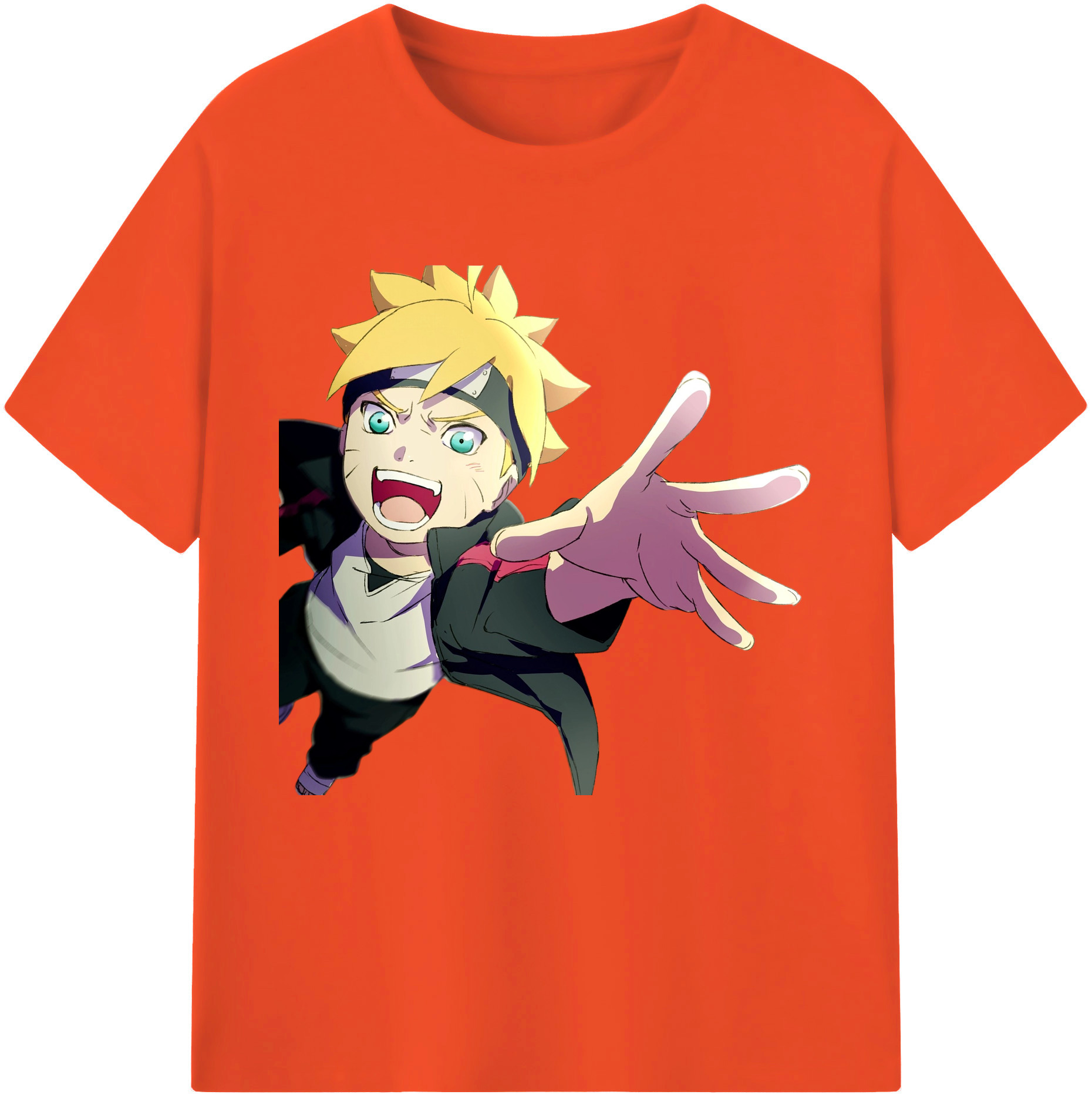 （画像用） NARUTO -ナルト- うずまき ボルト Uzumaki Boruto 綿100％半袖Tシャツ（フロントプリント）
