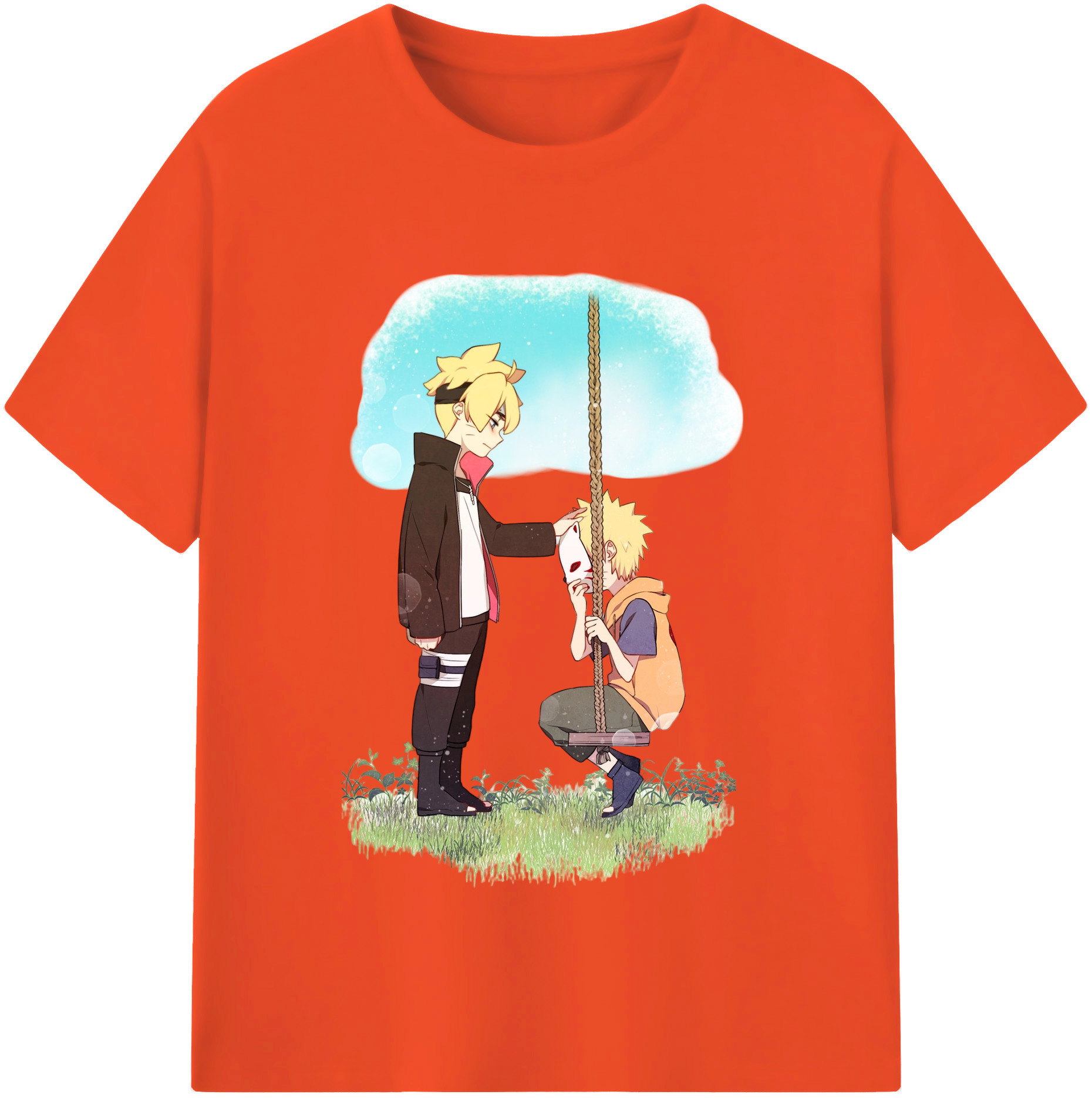 （画像用） NARUTO -ナルト- うずまき ボルト Uzumaki Boruto 綿100％半袖Tシャツ（フロントプリント）