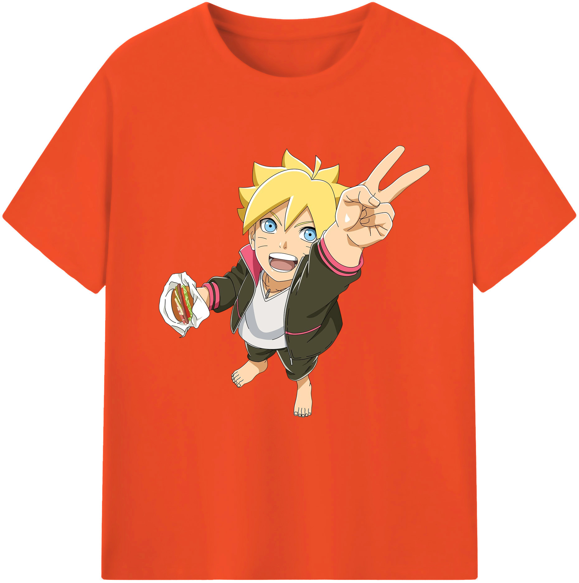 （画像用） NARUTO -ナルト- うずまき ボルト Uzumaki Boruto 綿100％半袖Tシャツ（フロントプリント）