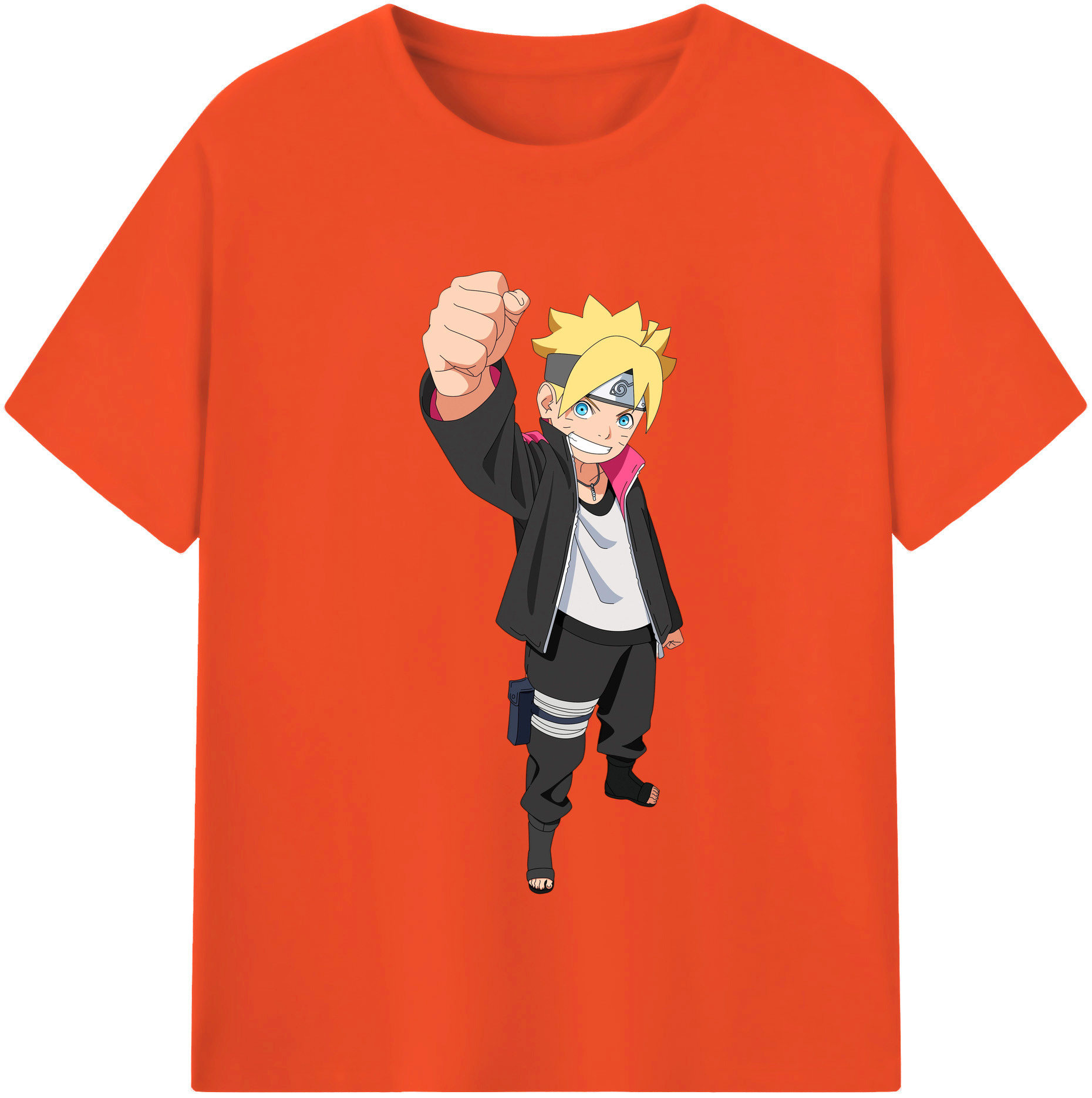 （画像用） NARUTO -ナルト- うずまき ボルト Uzumaki Boruto 綿100％半袖Tシャツ（フロントプリント）