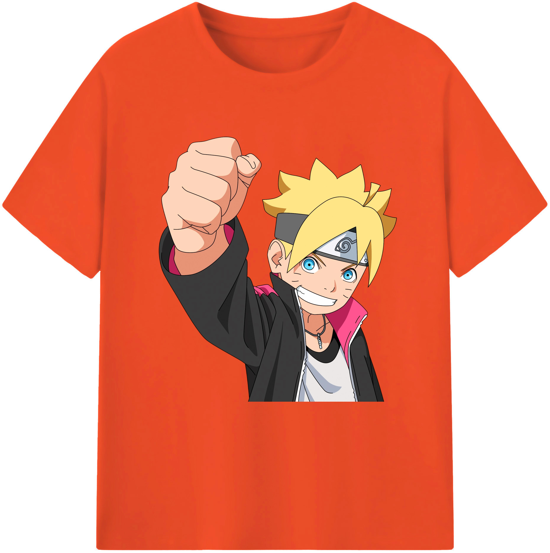 （画像用） NARUTO -ナルト- うずまき ボルト Uzumaki Boruto 綿100％半袖Tシャツ（フロントプリント）