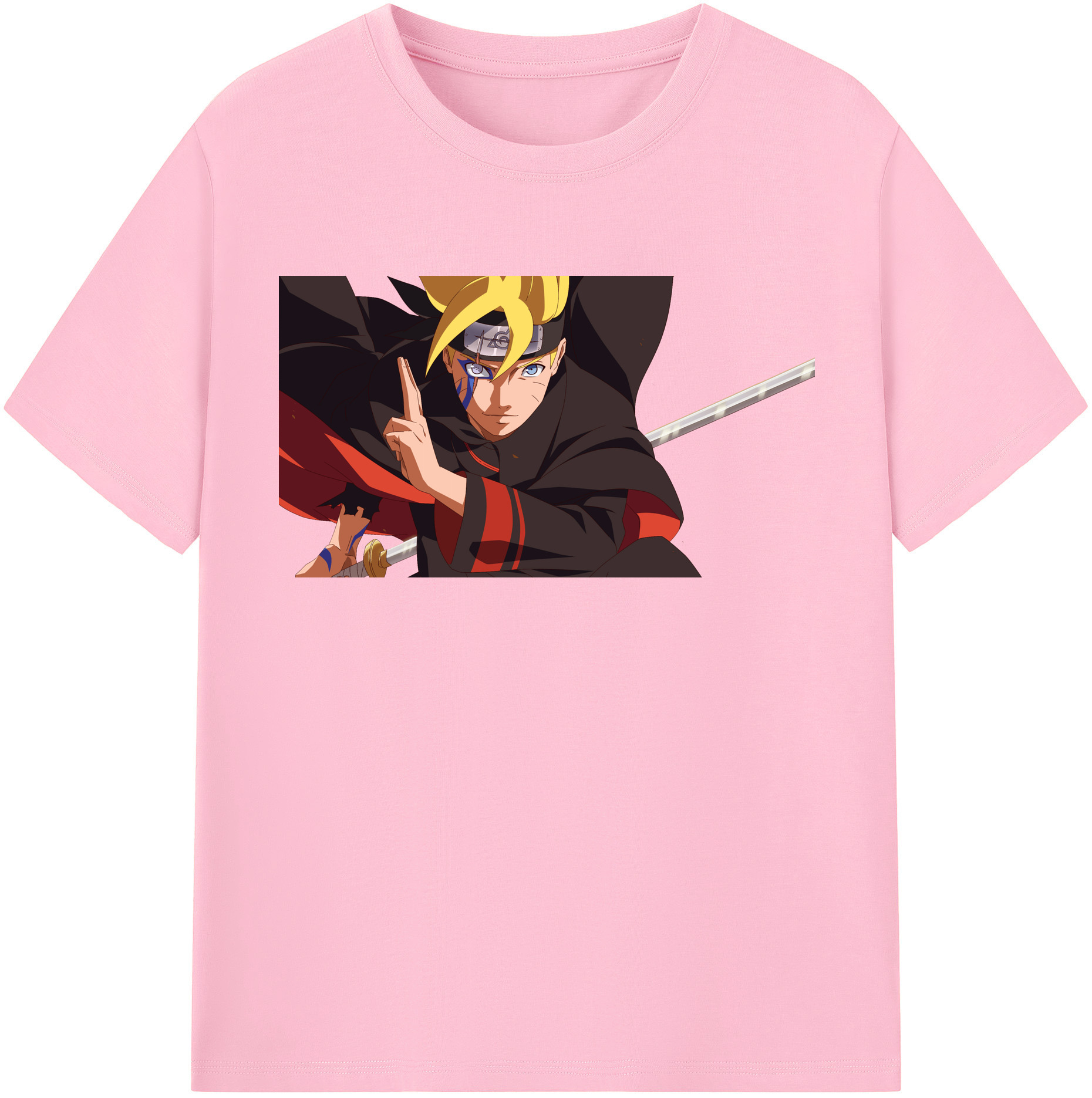 （画像用） NARUTO -ナルト- うずまき ボルト Uzumaki Boruto 綿100％半袖Tシャツ（フロントプリント）