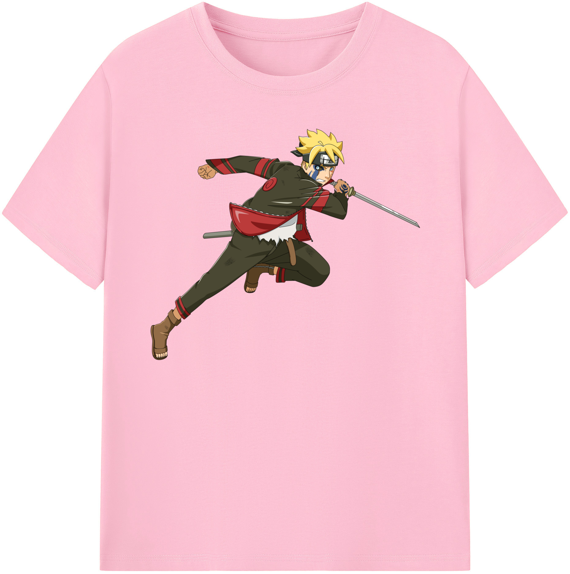 （画像用） NARUTO -ナルト- うずまき ボルト Uzumaki Boruto 綿100％半袖Tシャツ（フロントプリント）