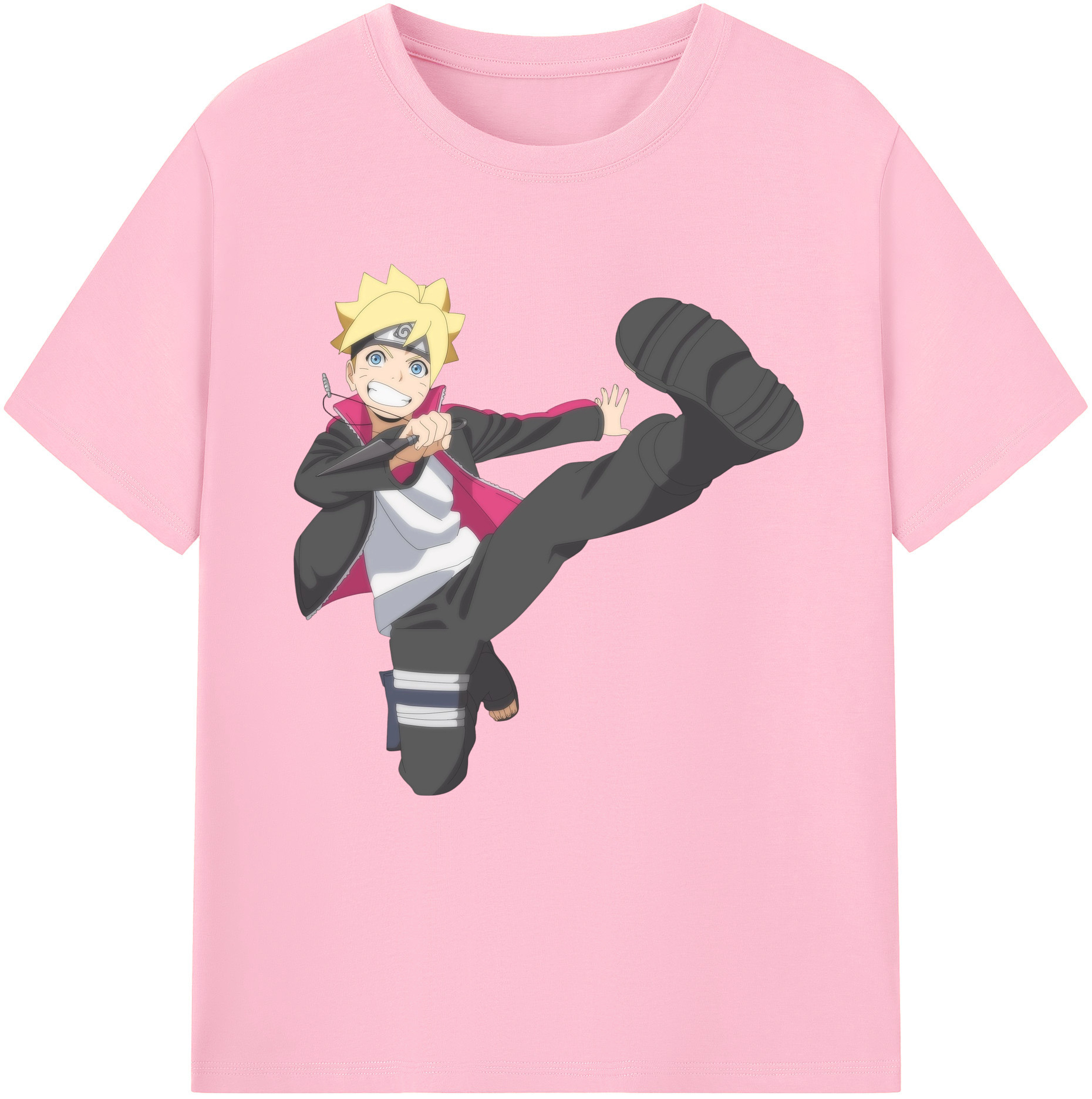 （画像用） NARUTO -ナルト- うずまき ボルト Uzumaki Boruto 綿100％半袖Tシャツ（フロントプリント）