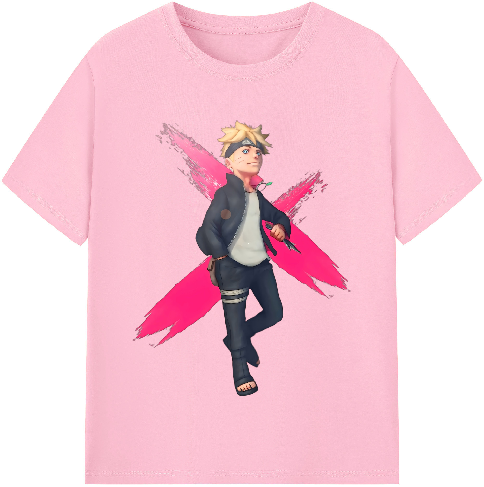 （画像用） NARUTO -ナルト- うずまき ボルト Uzumaki Boruto 綿100％半袖Tシャツ（フロントプリント）