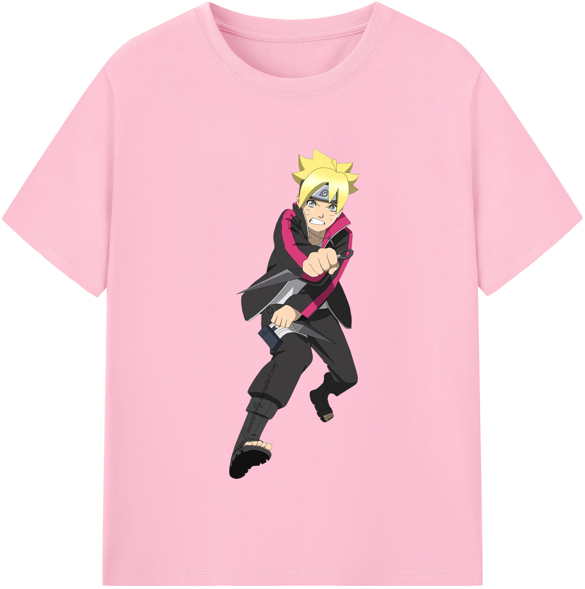 （画像用） NARUTO -ナルト- うずまき ボルト Uzumaki Boruto 綿100％半袖Tシャツ（フロントプリント）