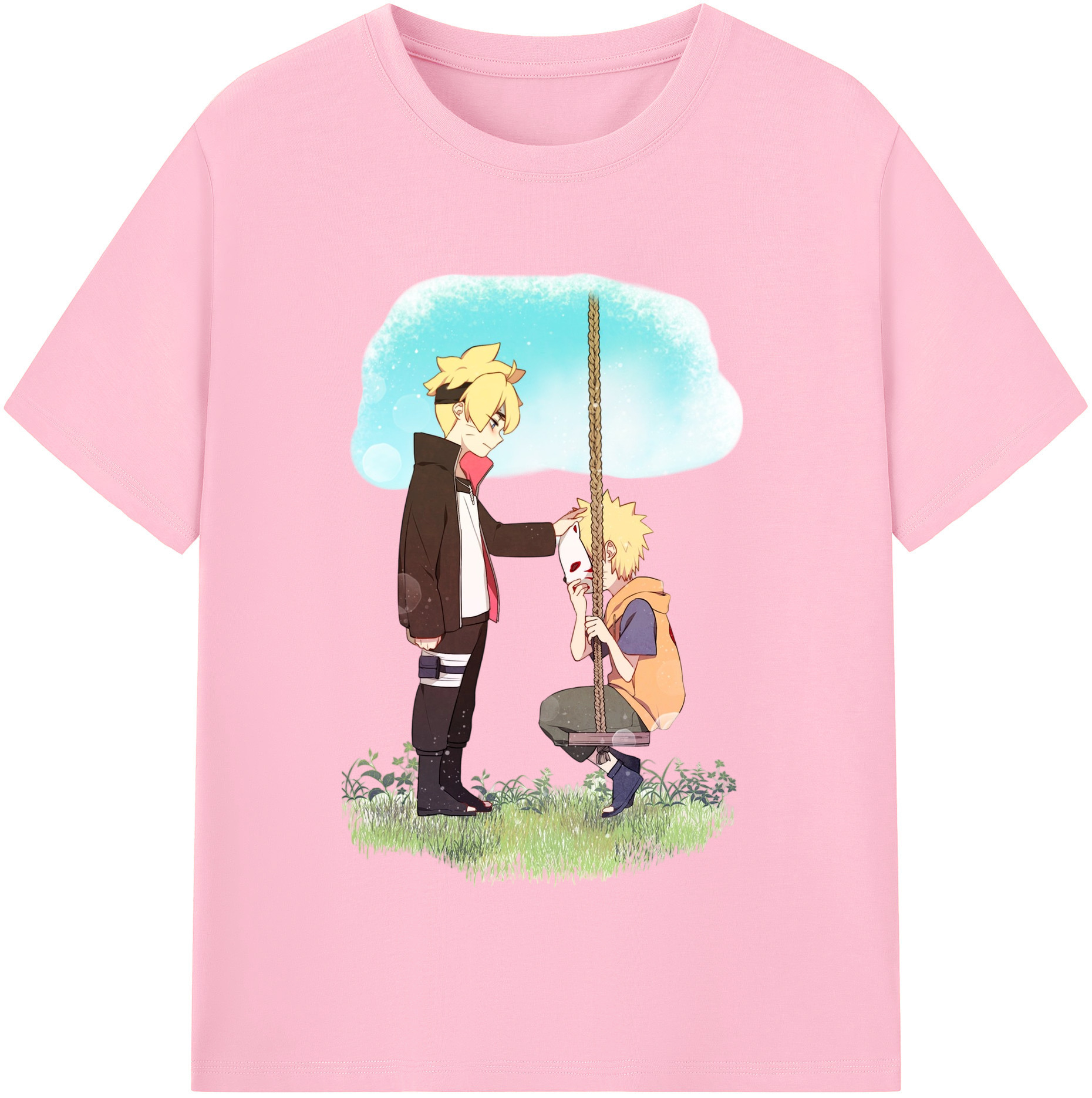 （画像用） NARUTO -ナルト- うずまき ボルト Uzumaki Boruto 綿100％半袖Tシャツ（フロントプリント）