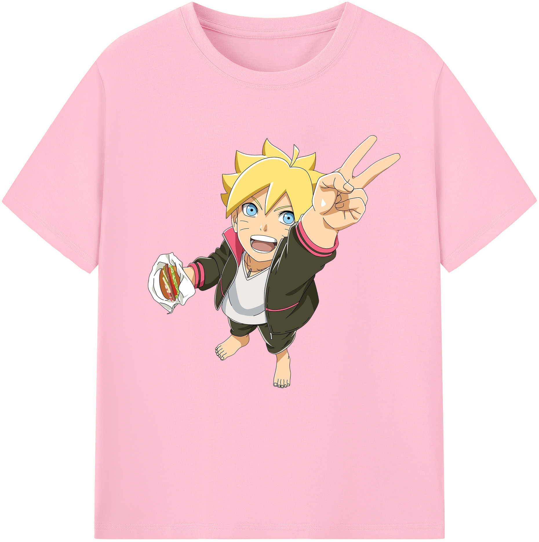 （画像用） NARUTO -ナルト- うずまき ボルト Uzumaki Boruto 綿100％半袖Tシャツ（フロントプリント）