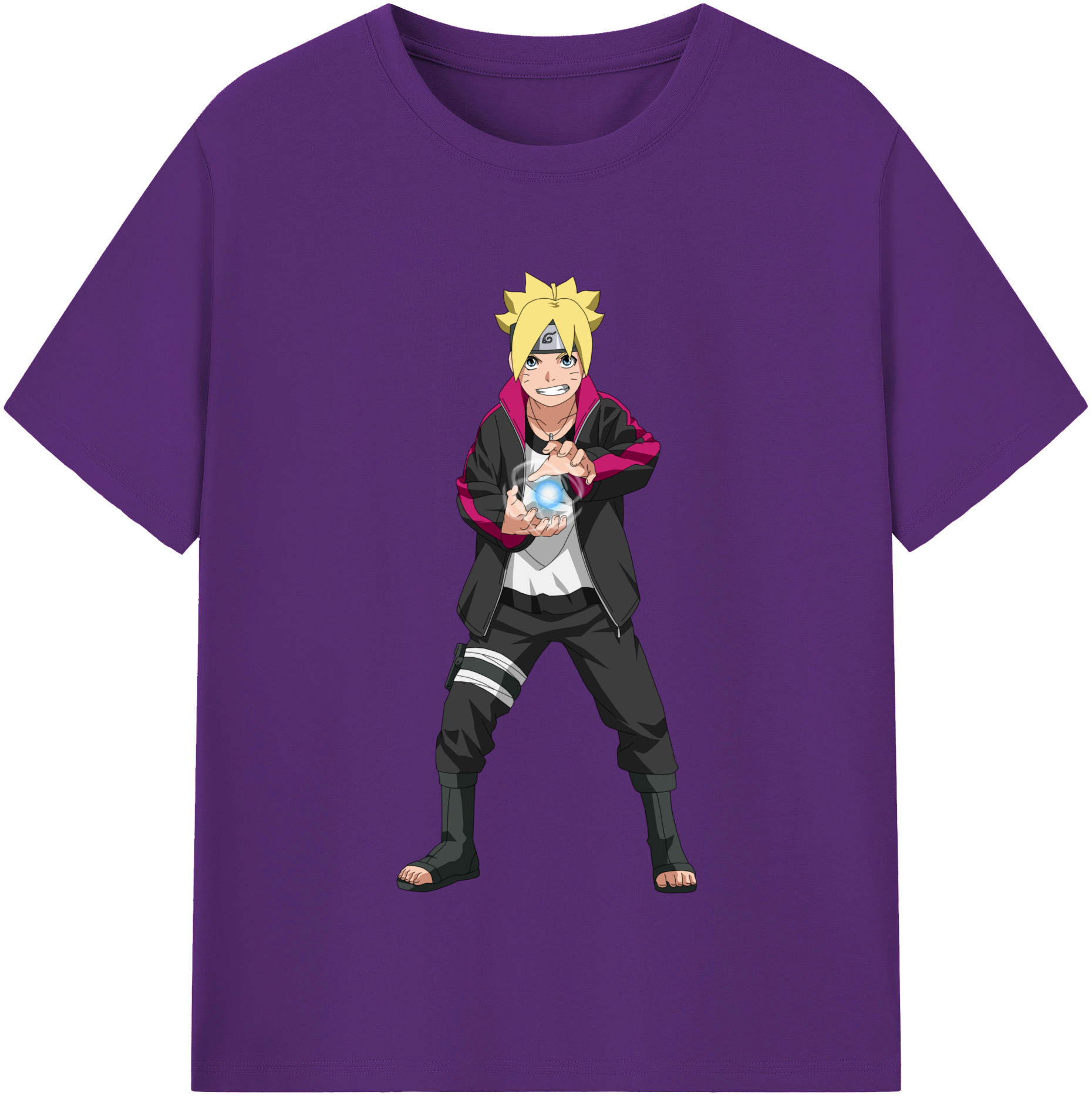 （画像用） NARUTO -ナルト- うずまき ボルト Uzumaki Boruto 綿100％半袖Tシャツ（フロントプリント）