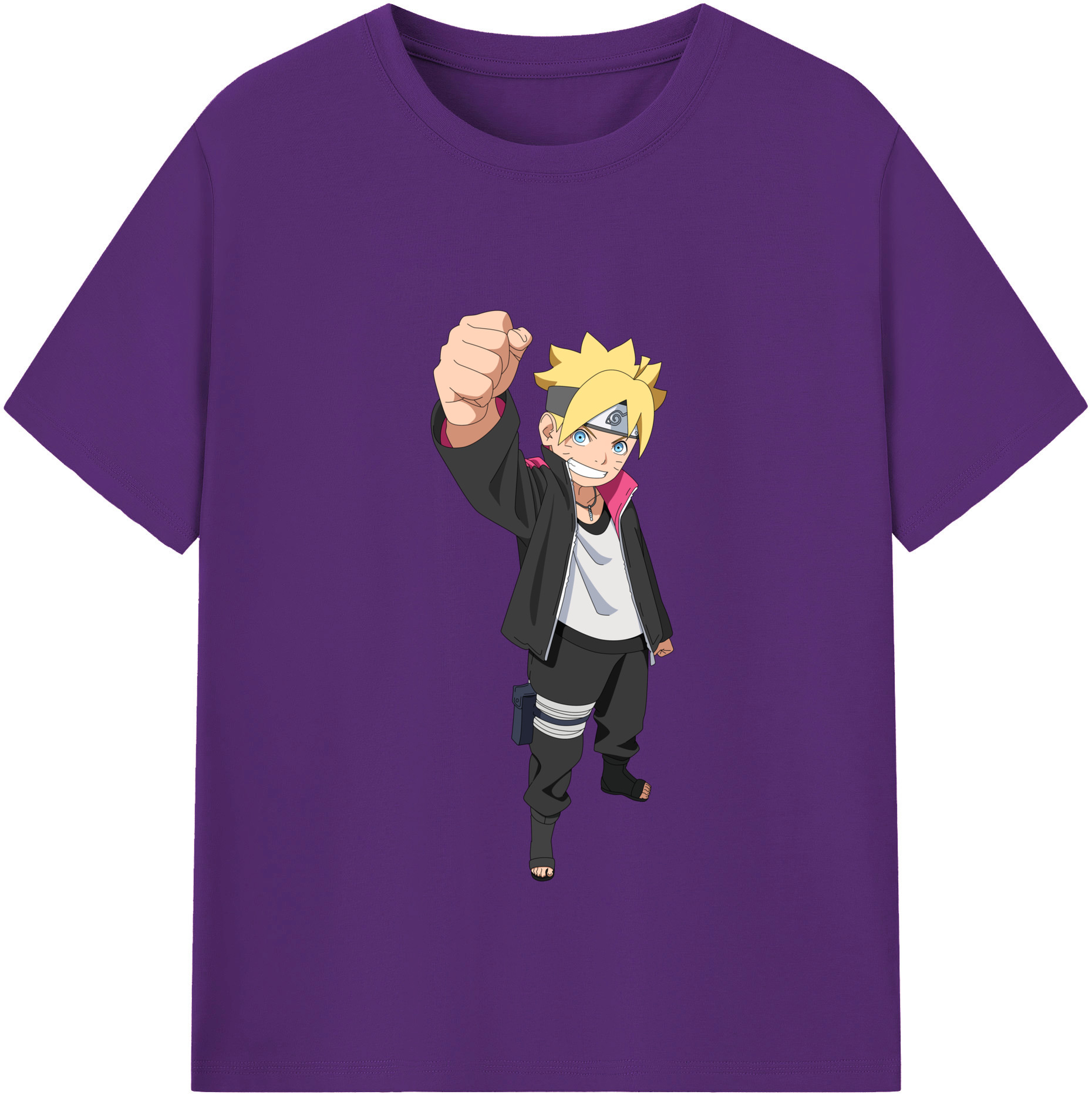 （画像用） NARUTO -ナルト- うずまき ボルト Uzumaki Boruto 綿100％半袖Tシャツ（フロントプリント）