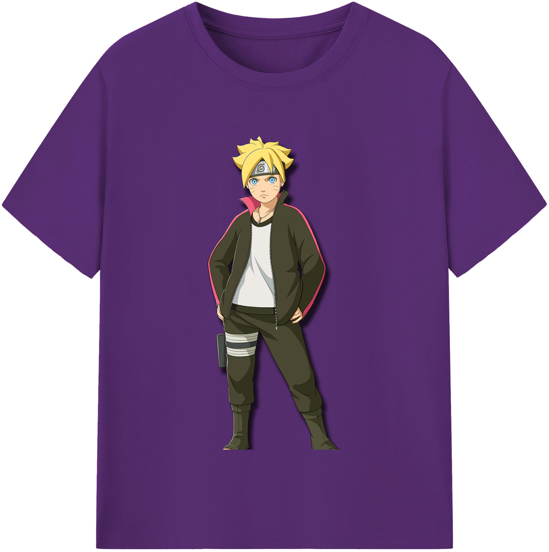 （画像用） NARUTO -ナルト- うずまき ボルト Uzumaki Boruto 綿100％半袖Tシャツ（フロントプリント）