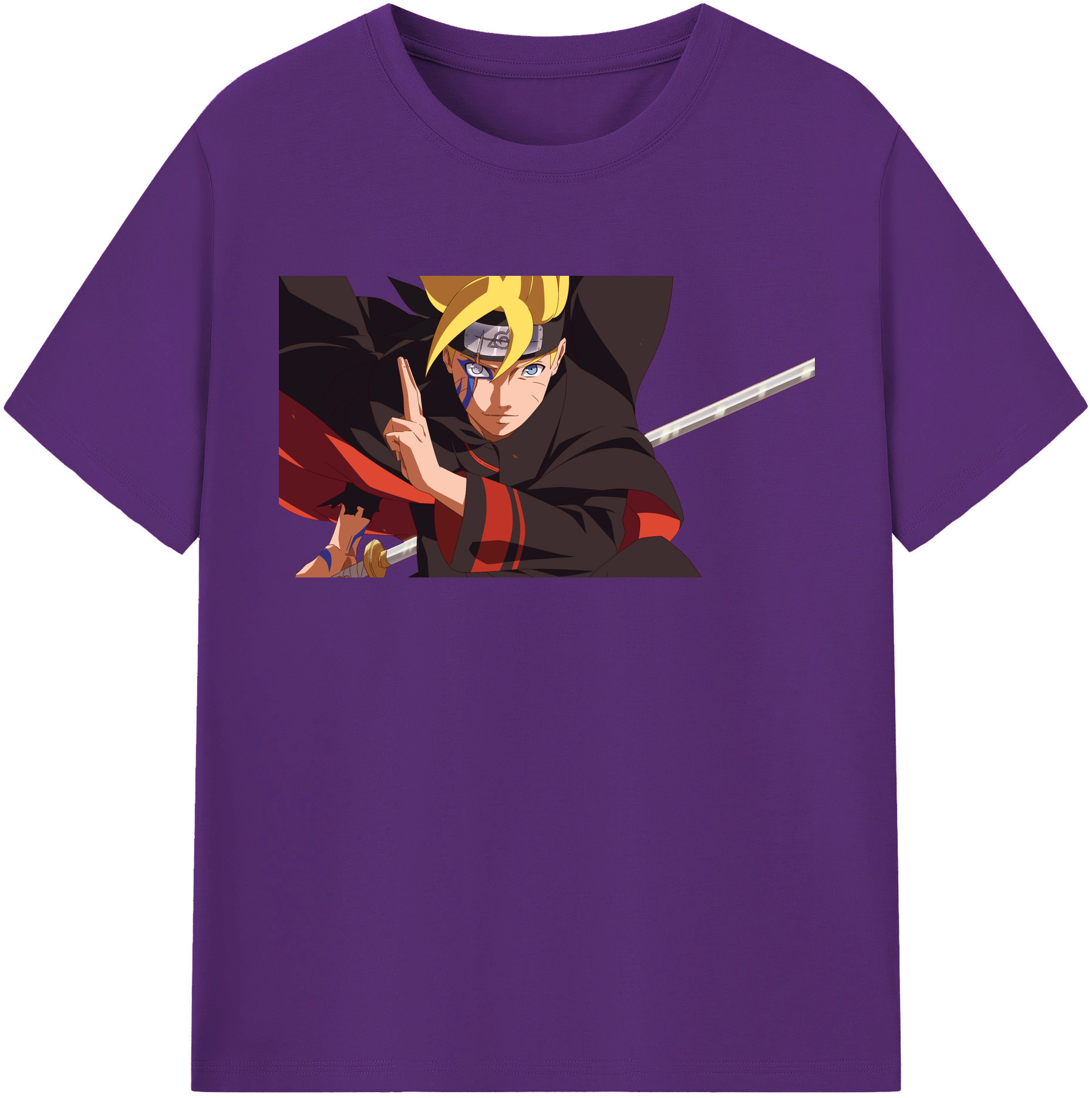 （画像用） NARUTO -ナルト- うずまき ボルト Uzumaki Boruto 綿100％半袖Tシャツ（フロントプリント）