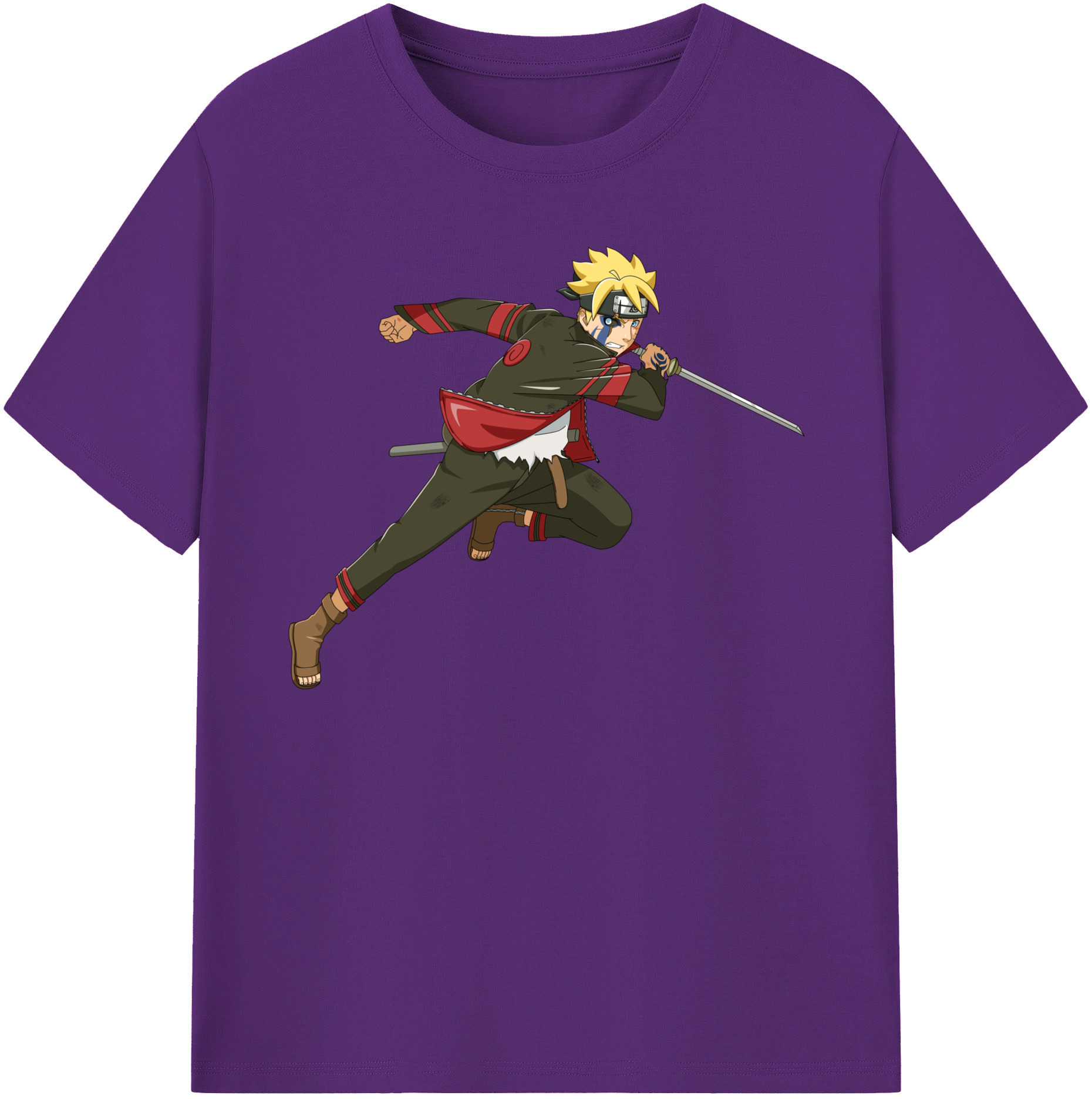 （画像用） NARUTO -ナルト- うずまき ボルト Uzumaki Boruto 綿100％半袖Tシャツ（フロントプリント）