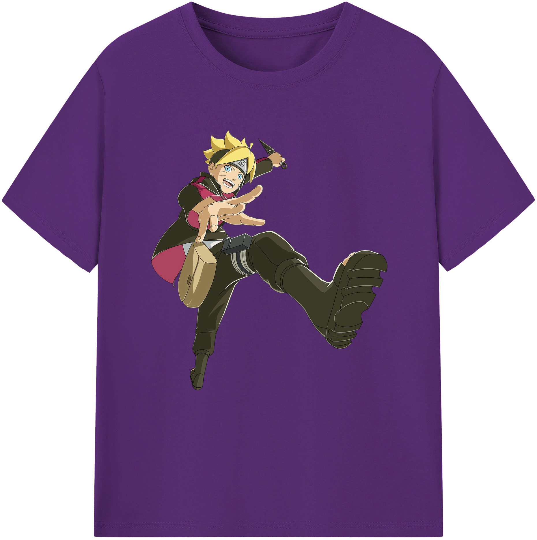 （画像用） NARUTO -ナルト- うずまき ボルト Uzumaki Boruto 綿100％半袖Tシャツ（フロントプリント）