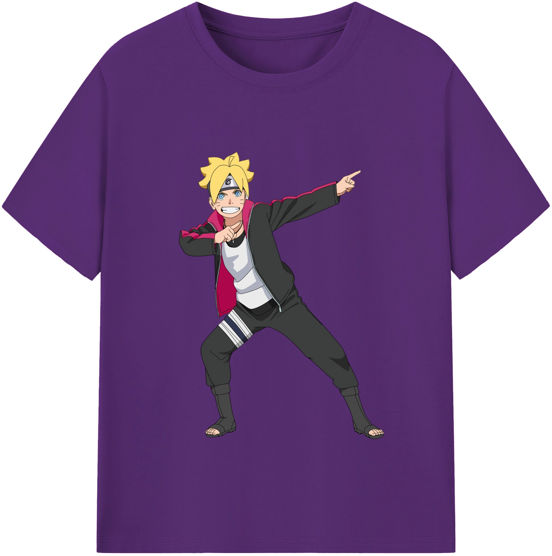 （画像用） NARUTO -ナルト- うずまき ボルト Uzumaki Boruto 綿100％半袖Tシャツ（フロントプリント）