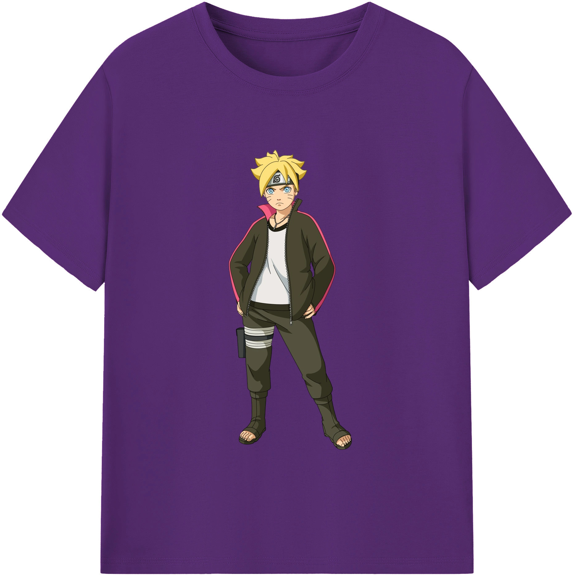 （画像用） NARUTO -ナルト- うずまき ボルト Uzumaki Boruto 綿100％半袖Tシャツ（フロントプリント）