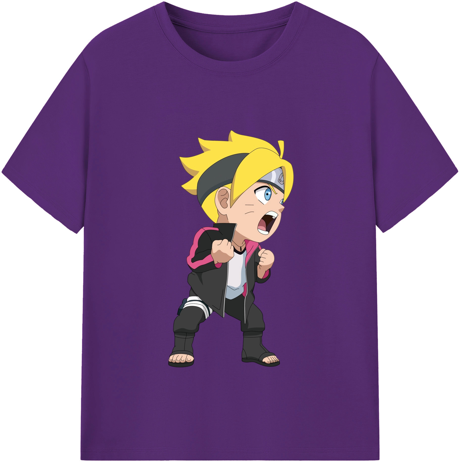（画像用） NARUTO -ナルト- うずまき ボルト Uzumaki Boruto 綿100％半袖Tシャツ（フロントプリント）