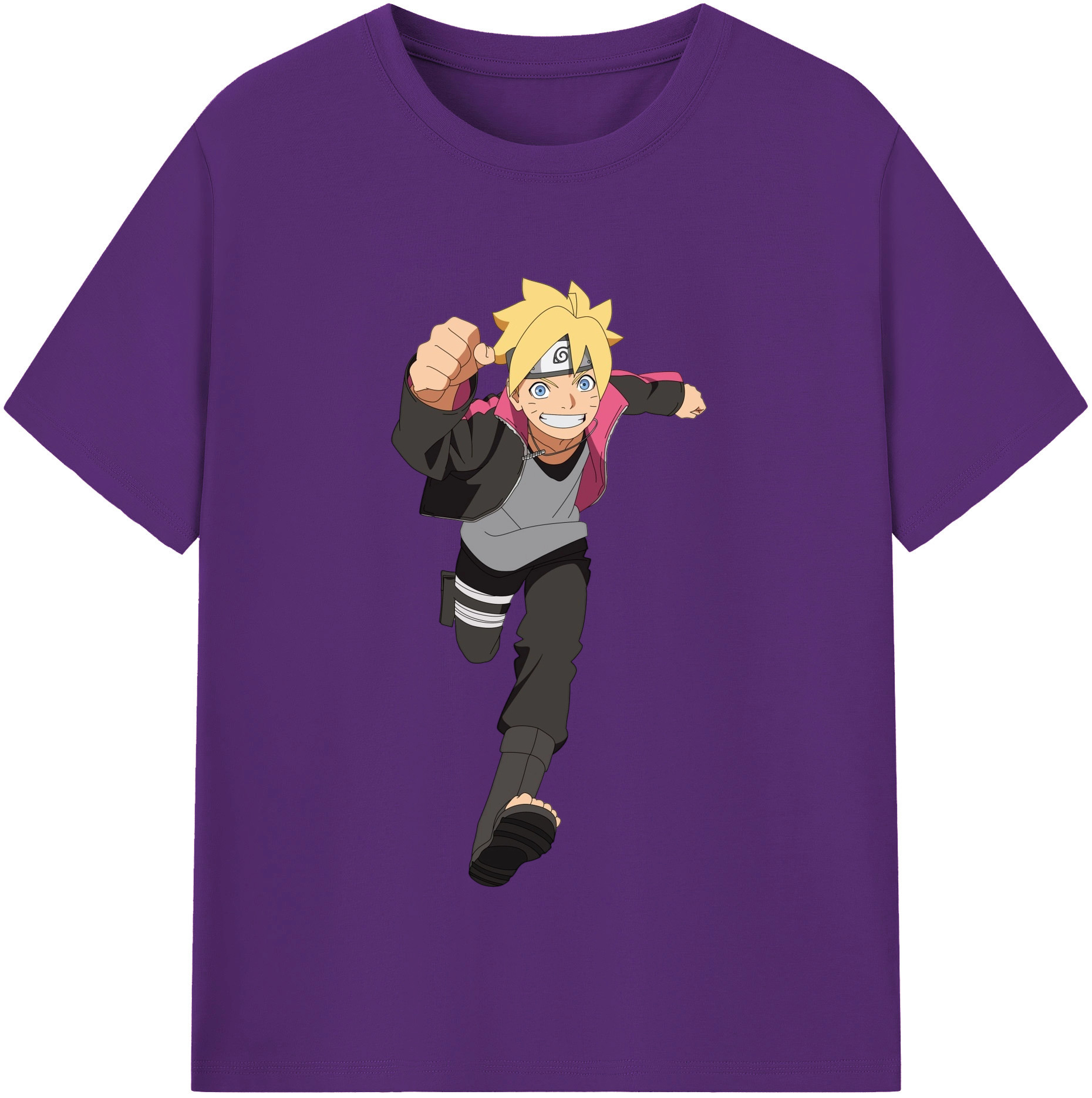 （画像用） NARUTO -ナルト- うずまき ボルト Uzumaki Boruto 綿100％半袖Tシャツ（フロントプリント）