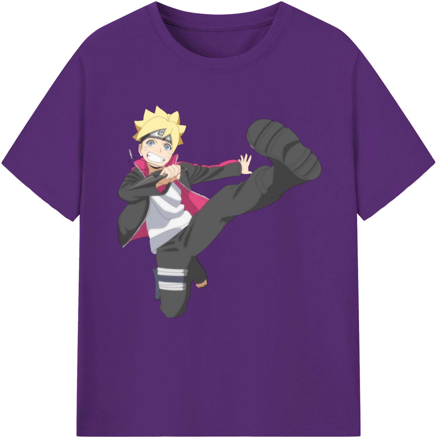 （画像用） NARUTO -ナルト- うずまき ボルト Uzumaki Boruto 綿100％半袖Tシャツ（フロントプリント）