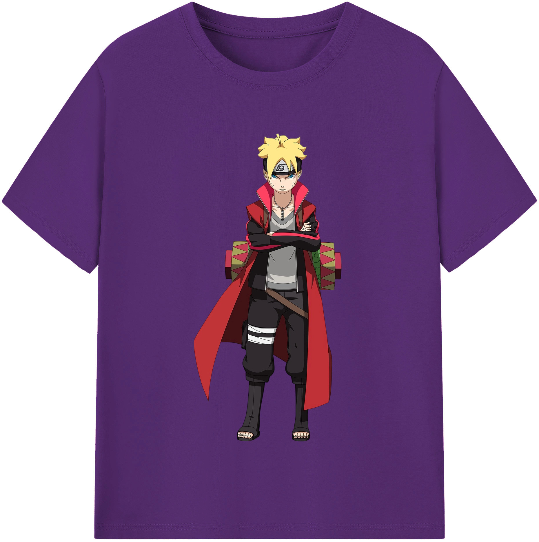 （画像用） NARUTO -ナルト- うずまき ボルト Uzumaki Boruto 綿100％半袖Tシャツ（フロントプリント）