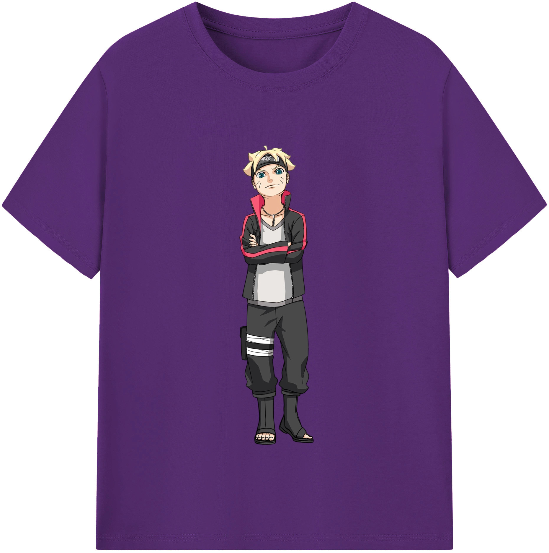 （画像用） NARUTO -ナルト- うずまき ボルト Uzumaki Boruto 綿100％半袖Tシャツ（フロントプリント）
