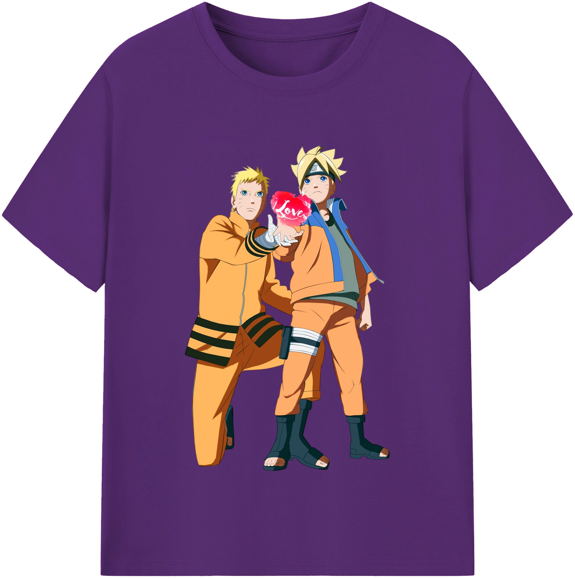 （画像用） NARUTO -ナルト- うずまき ボルト Uzumaki Boruto 綿100％半袖Tシャツ（フロントプリント）