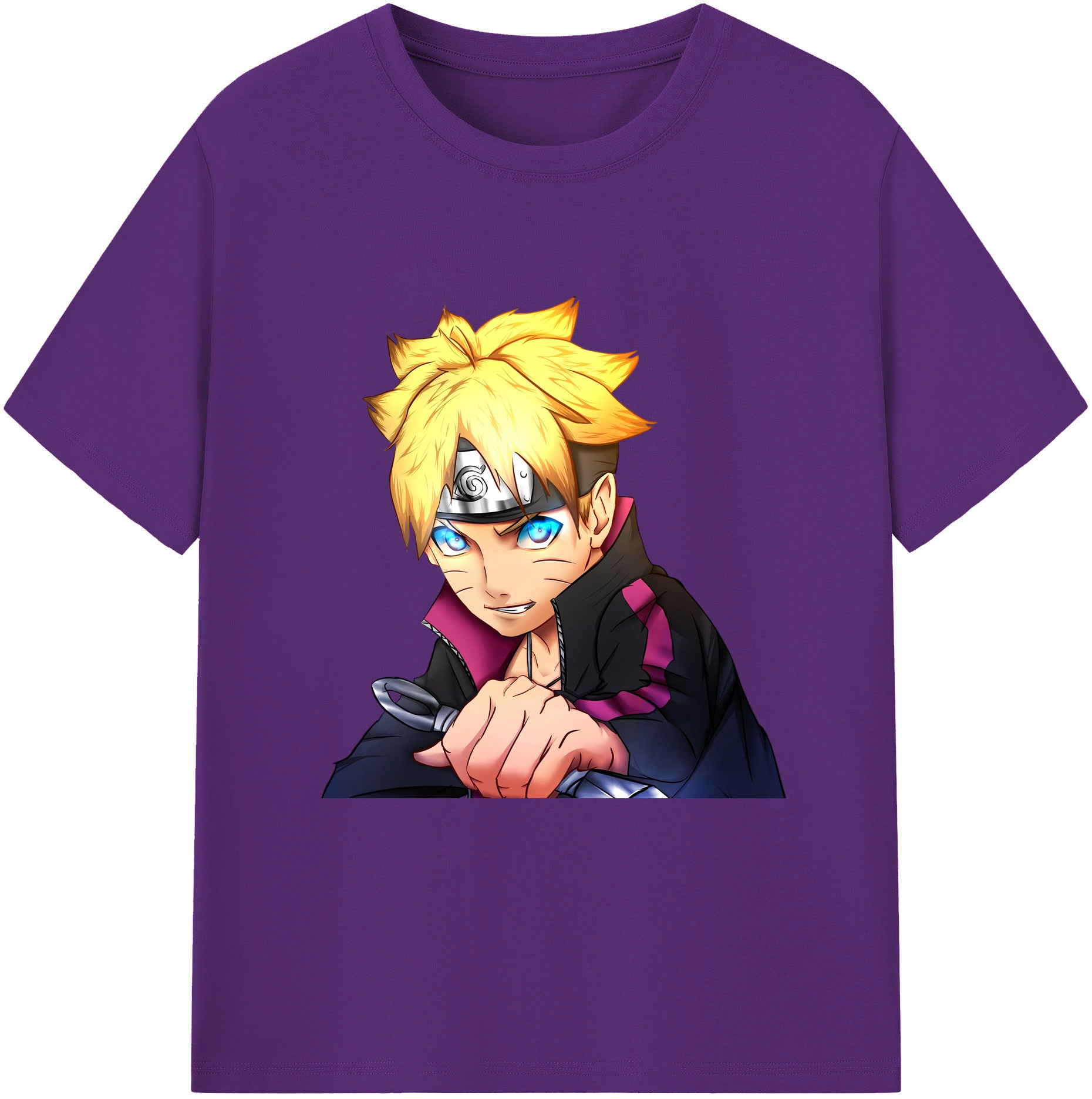 （画像用） NARUTO -ナルト- うずまき ボルト Uzumaki Boruto 綿100％半袖Tシャツ（フロントプリント）